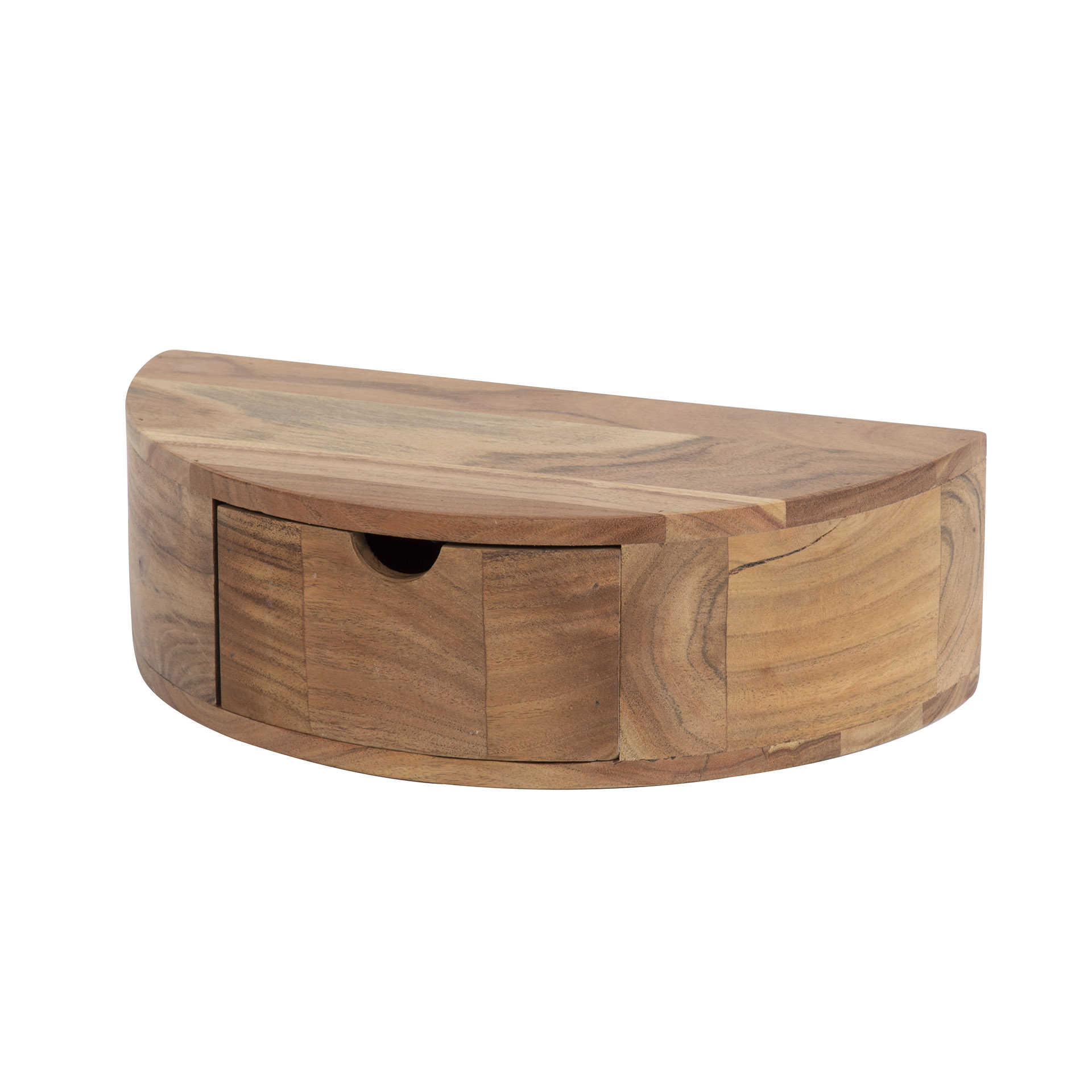 Table de chevet Curve flottante 1 tiroir - Acacia massif