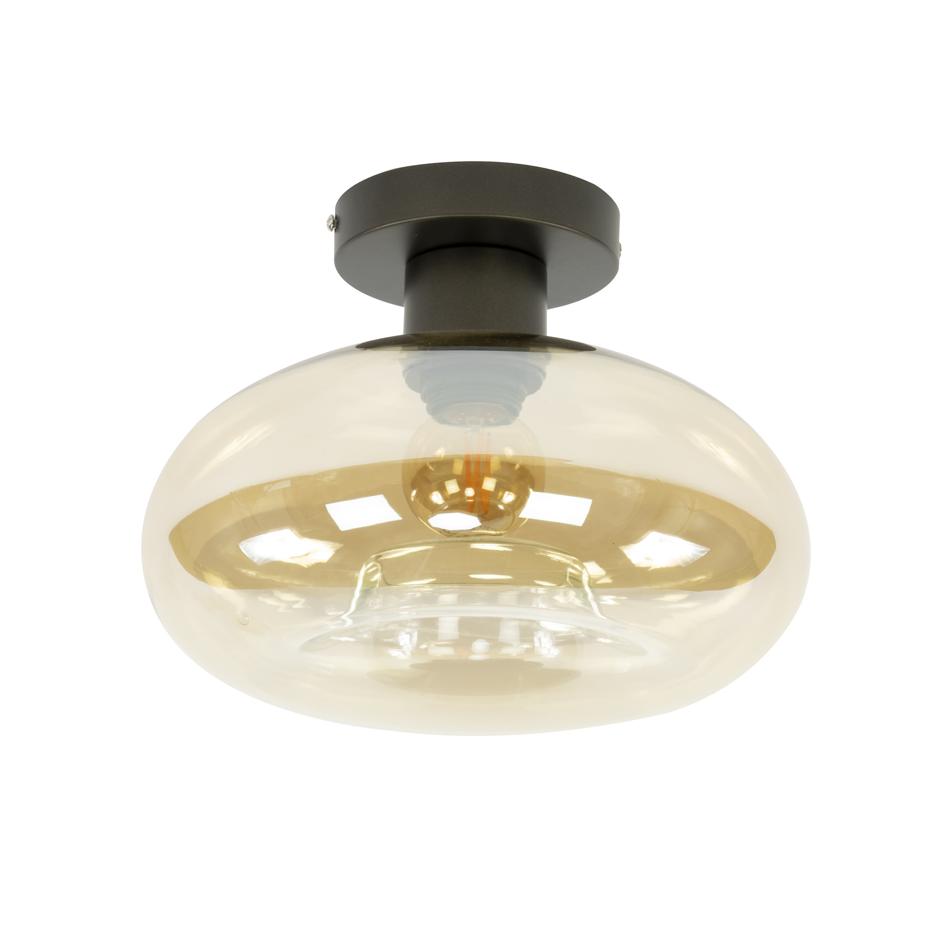 Plafonnier Soll 1 lumière - Verre ambré