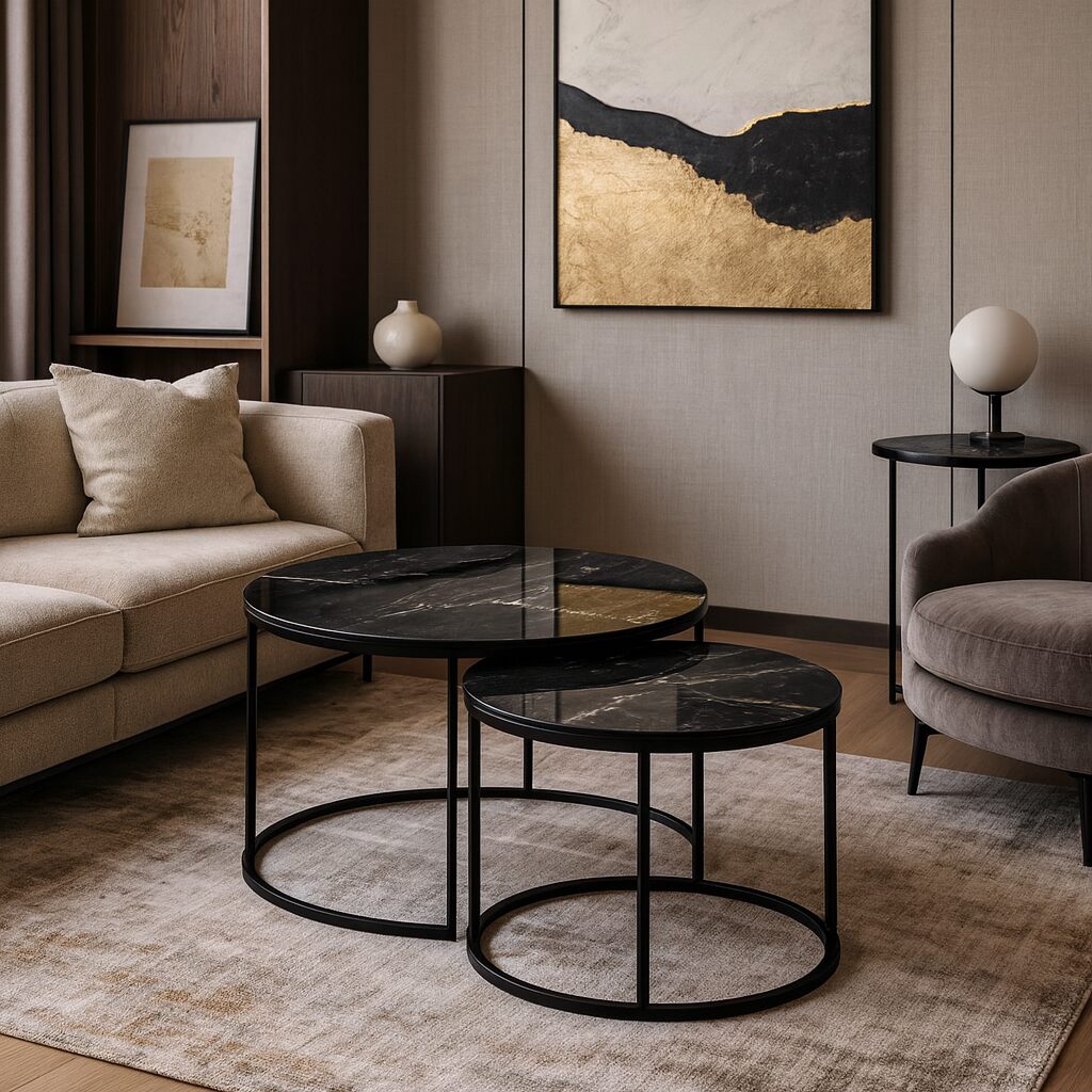 Table basse Noir - Pierre Noire