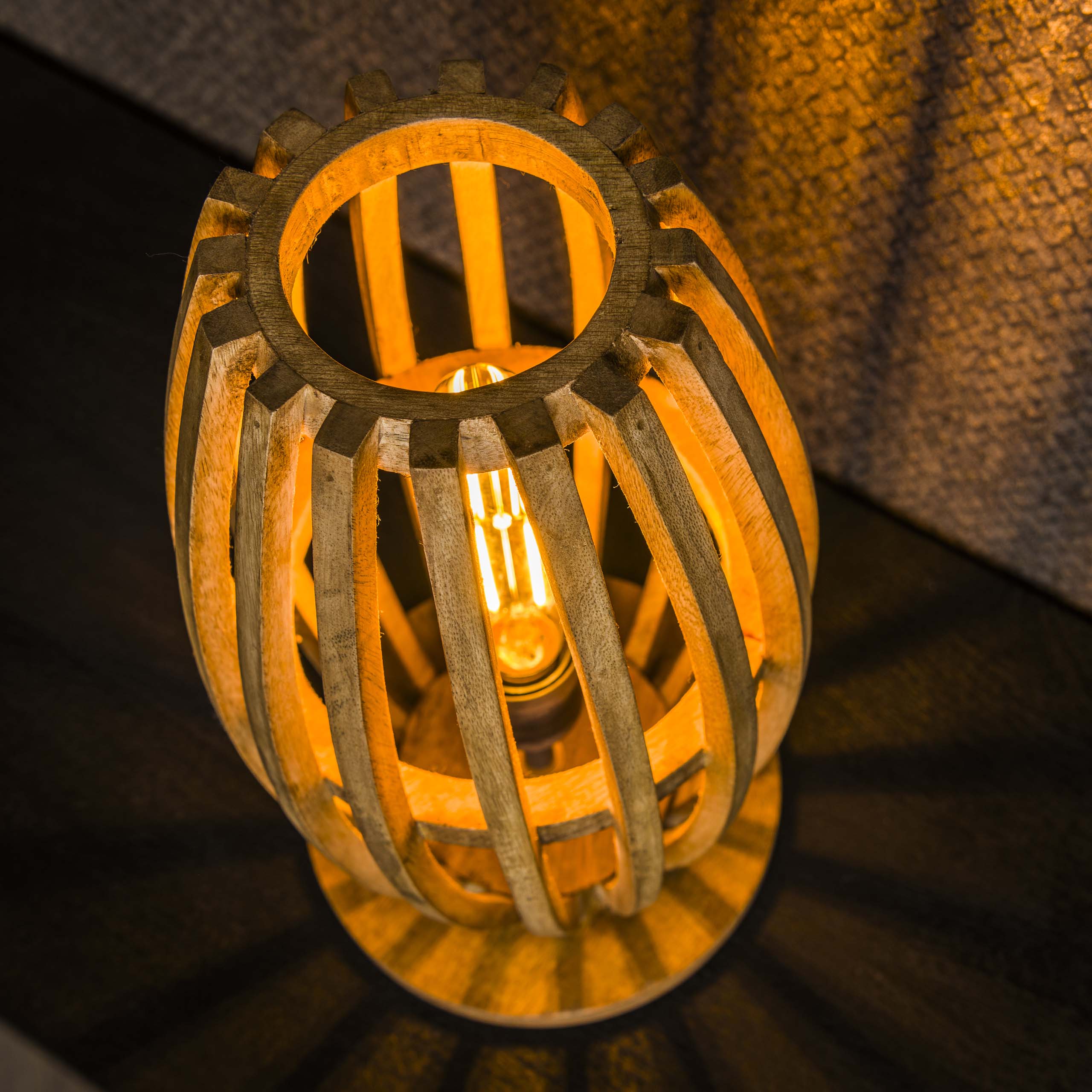 Lampe à poser 1L orbite / Manguier massif naturel