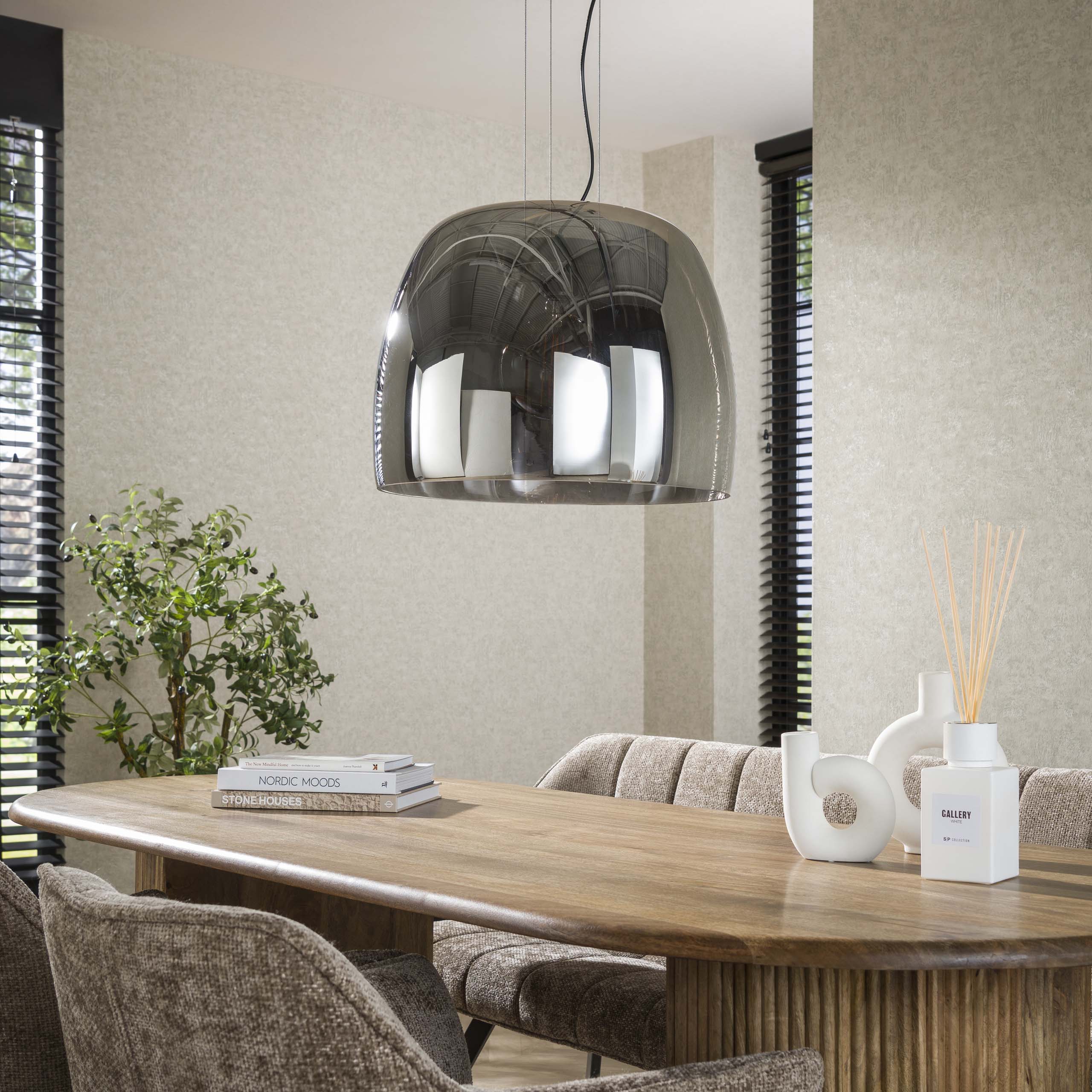Lampe suspendue Drift Glass XL - Verre gris fumé