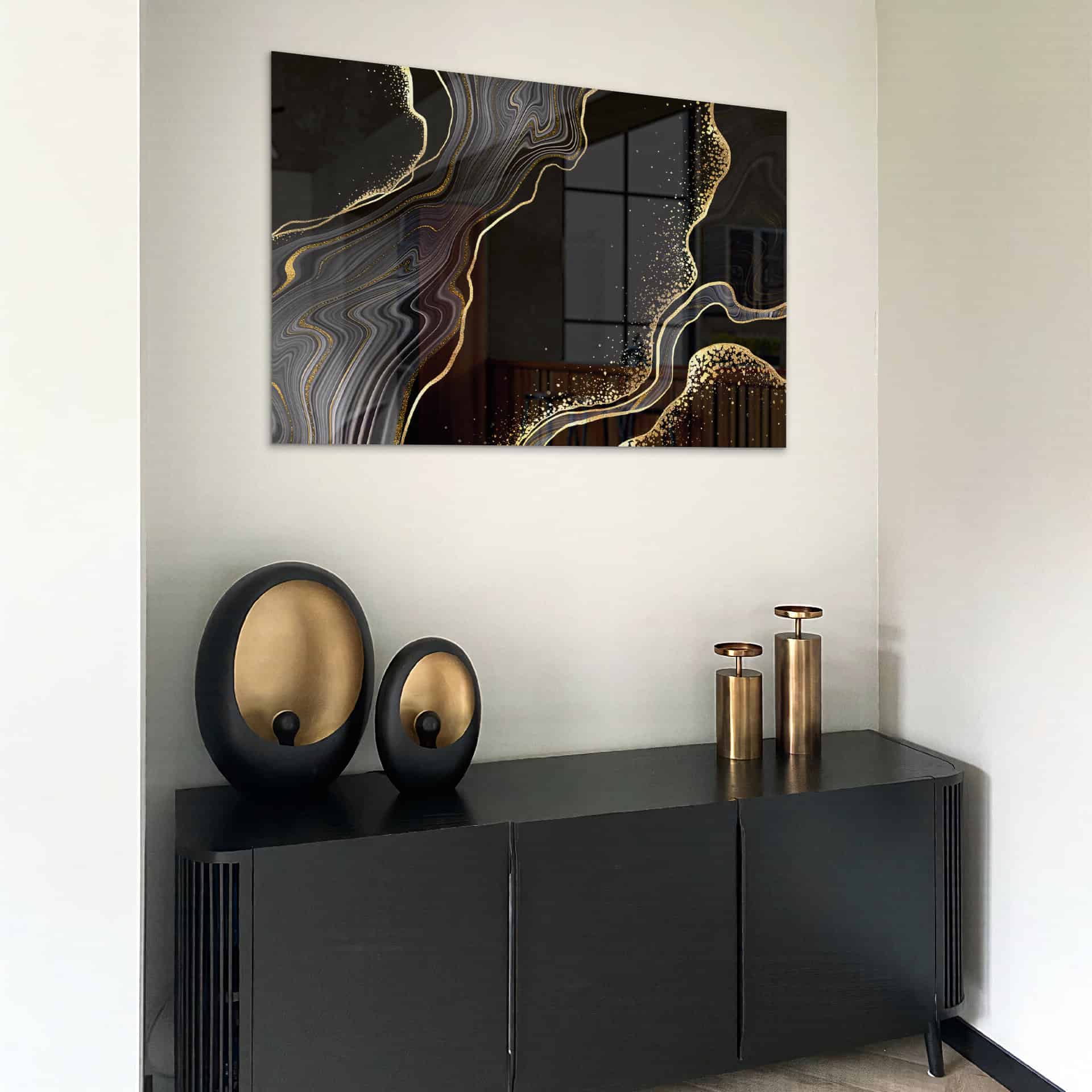Black & Gold Stone – Verre