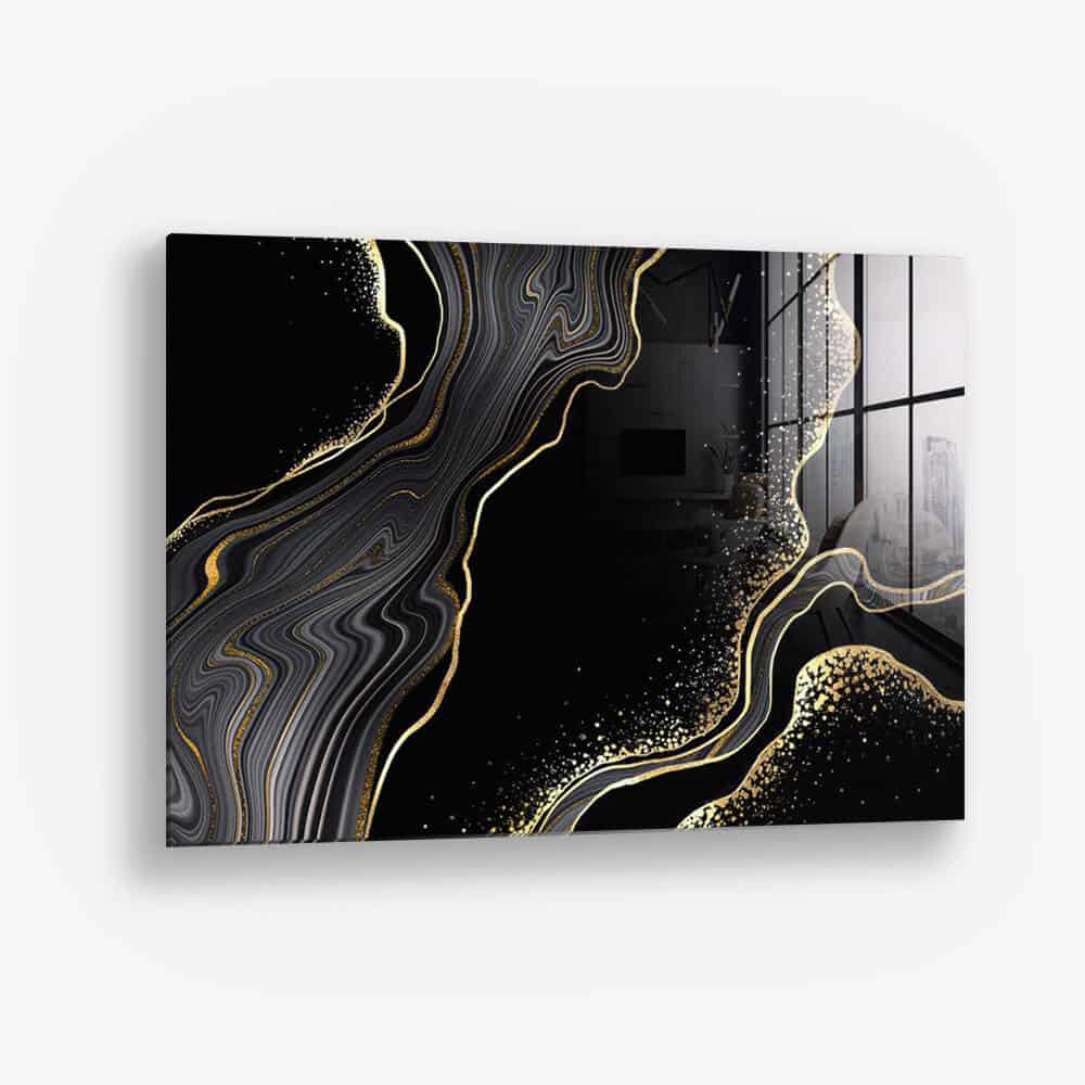 Black & Gold Stone – Verre