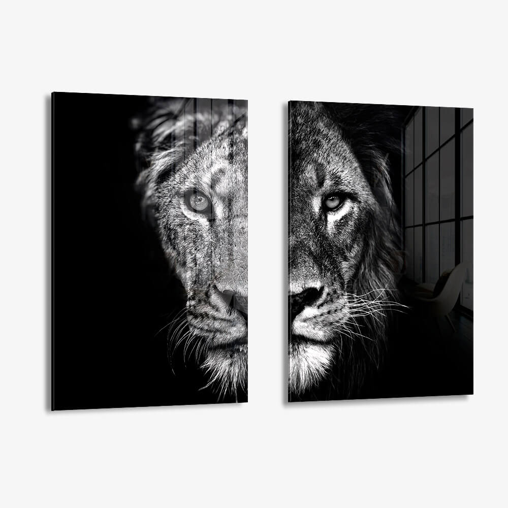 Bundle: "Lion & Lioness III" (2x) – Verre
