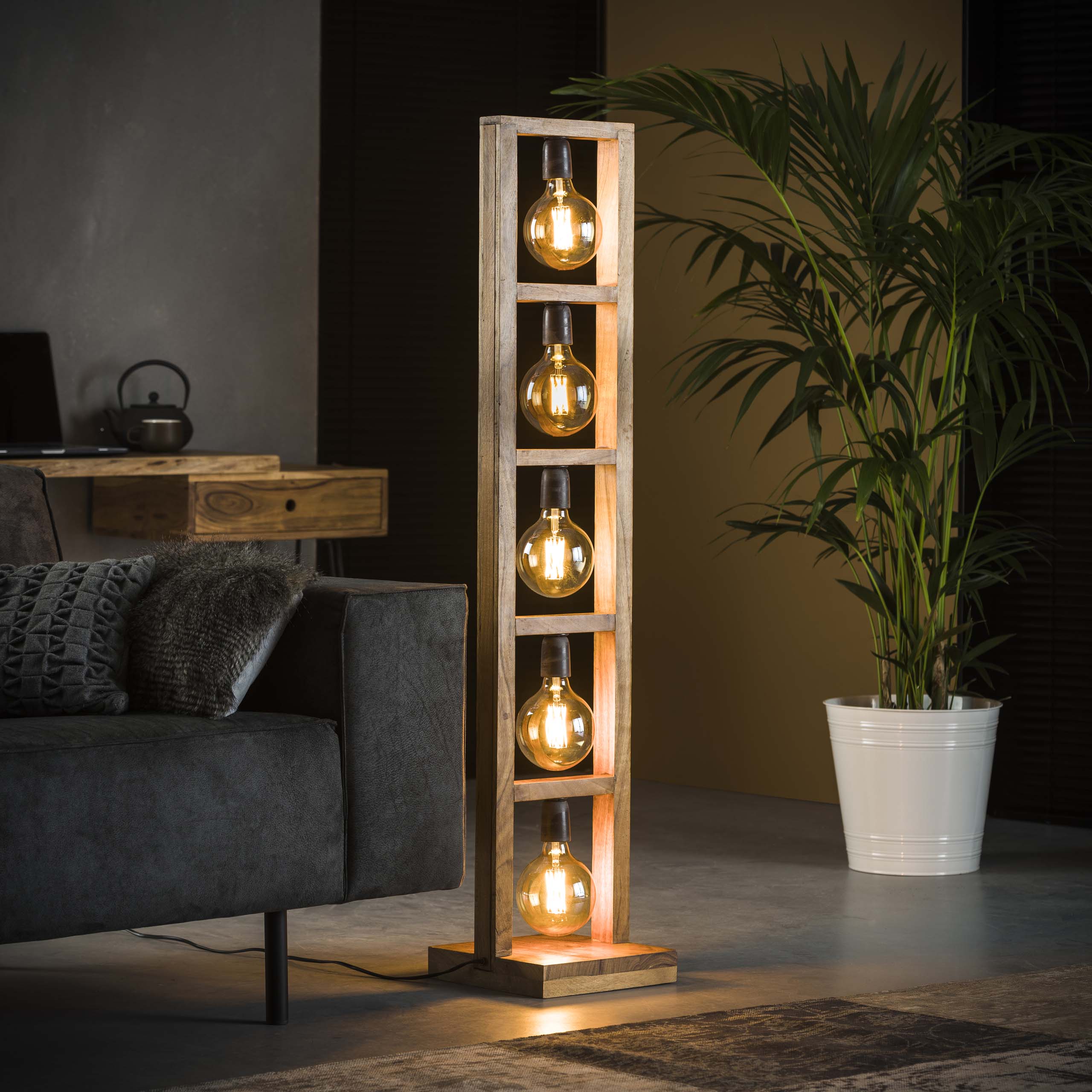 Lampadaire 5L Chêne