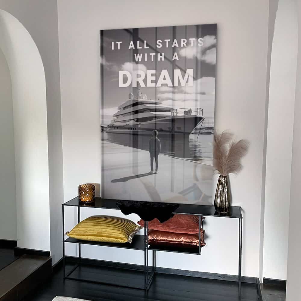 Yacht Dream B&W – Verre