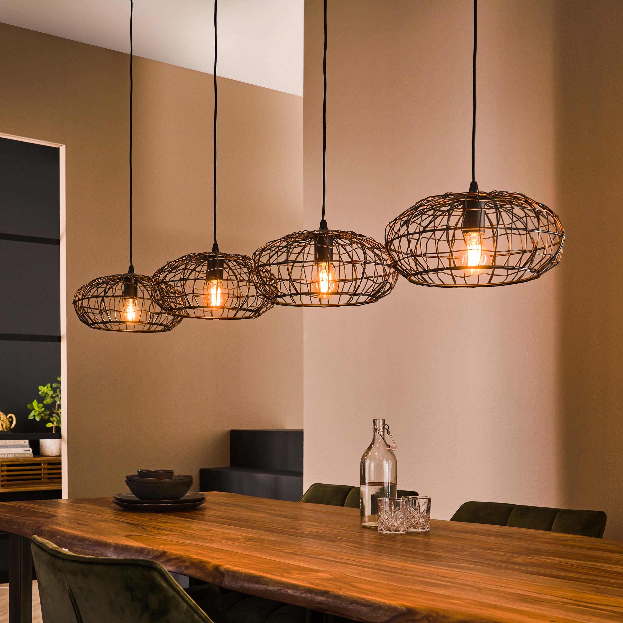 Lampe suspendue 4L connect XL / Noir marron
