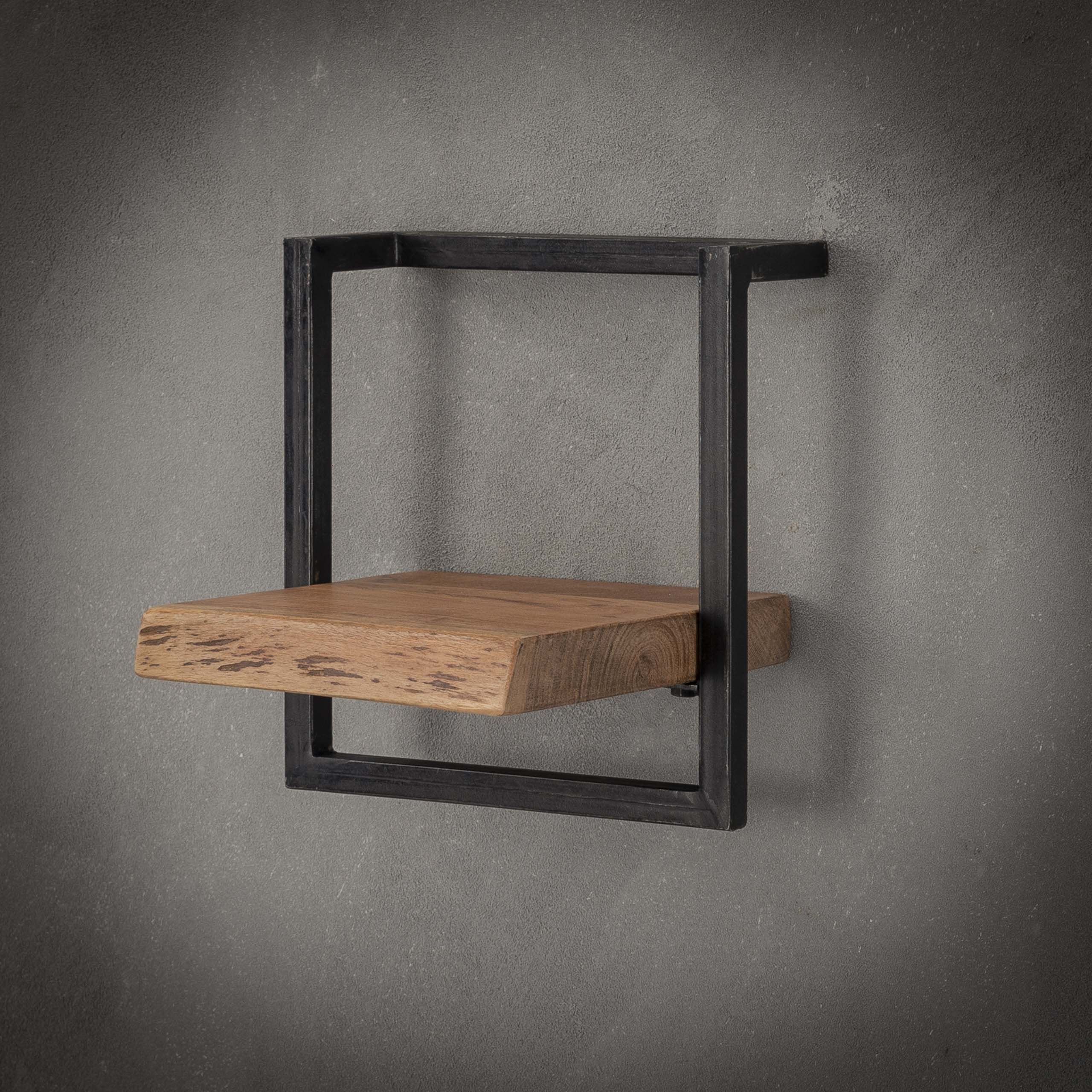 Etagère murale Edge Frame 30 cm - Acacia massif