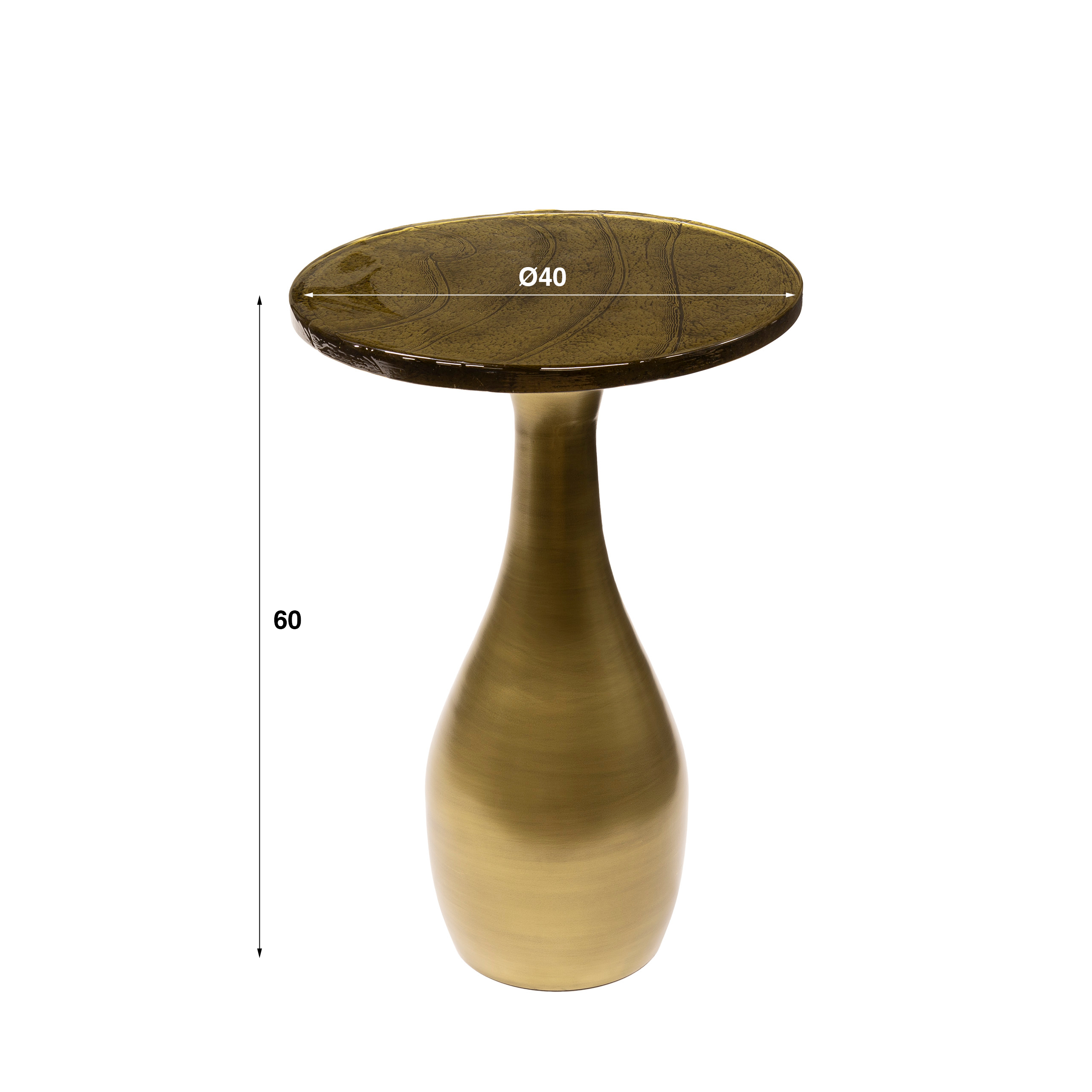 Table d'appoint Eclipse Drop M - Or antique