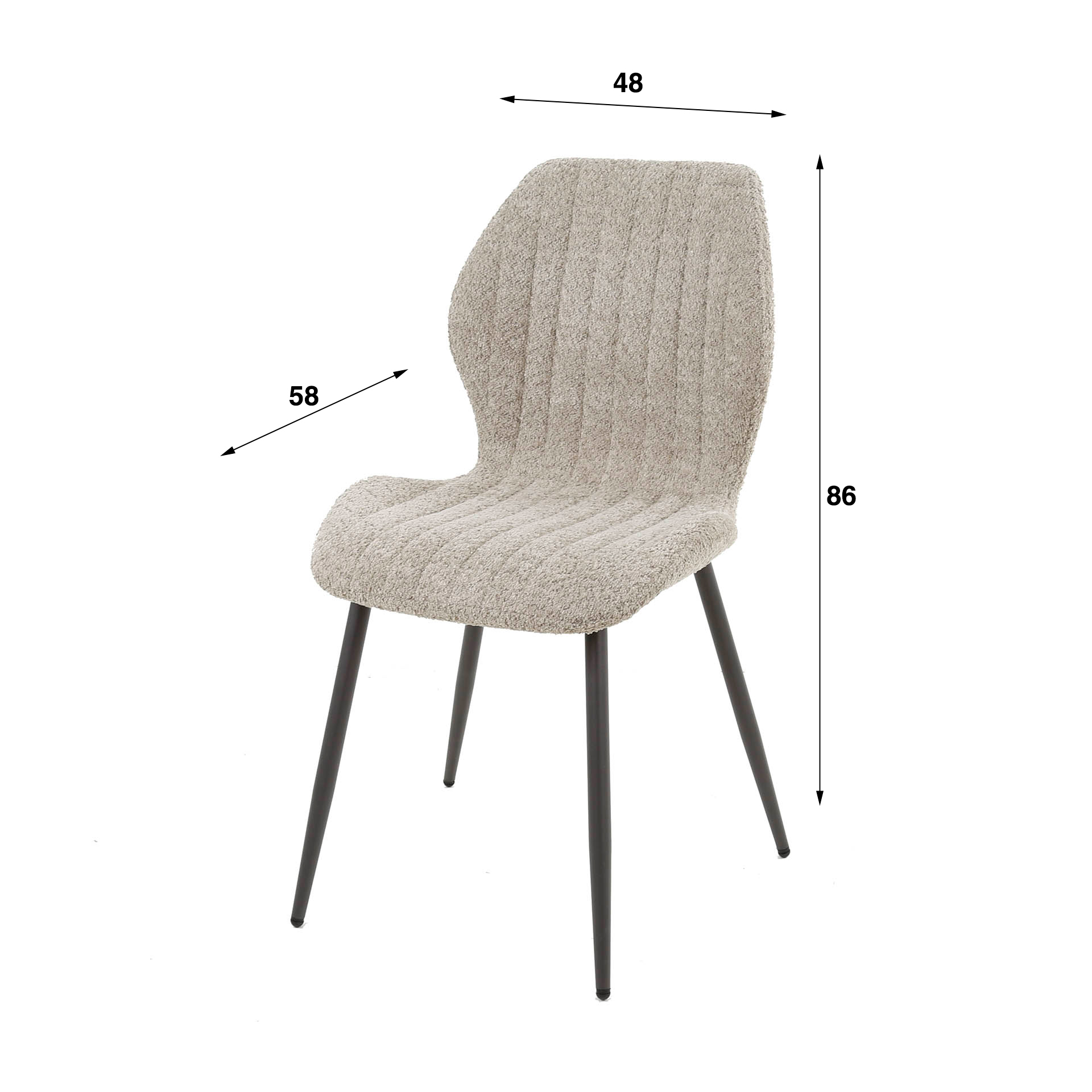 Support lombaire en boucle de chaise. VPE4 / Boucle couleur sable