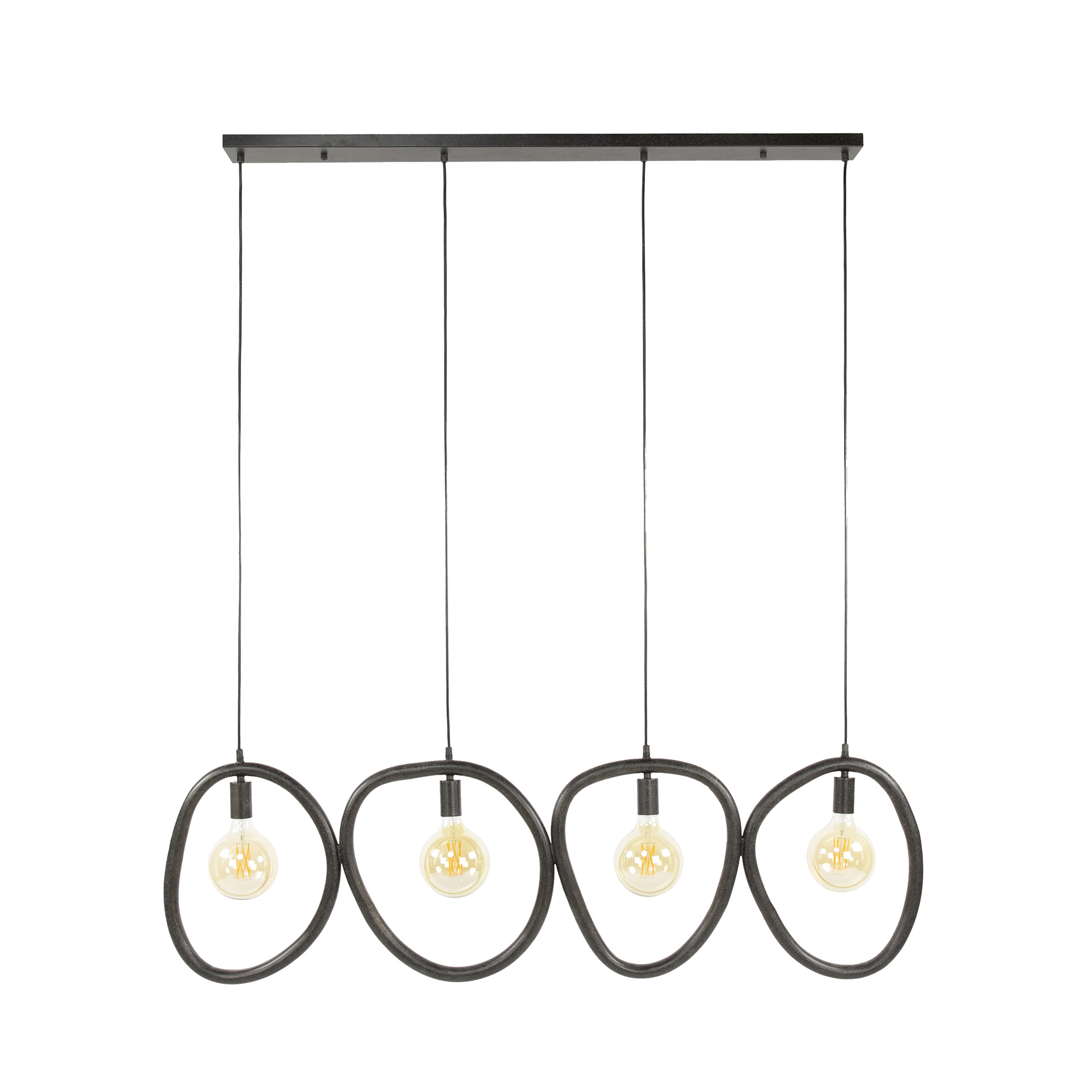 Lampe suspendue Pebble 4 lumières - Noir arctique