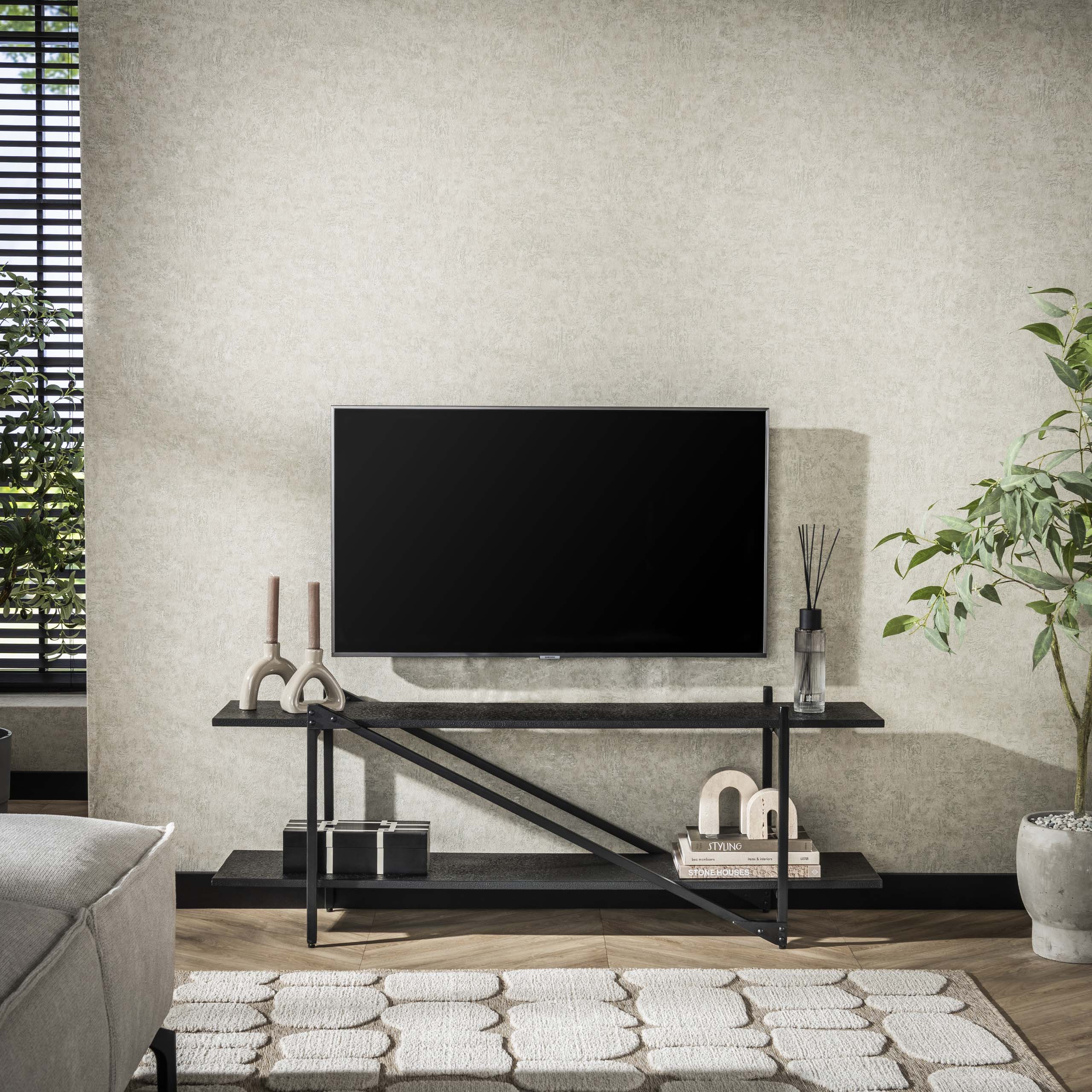 Meuble TV Piega 140 cm - Gris