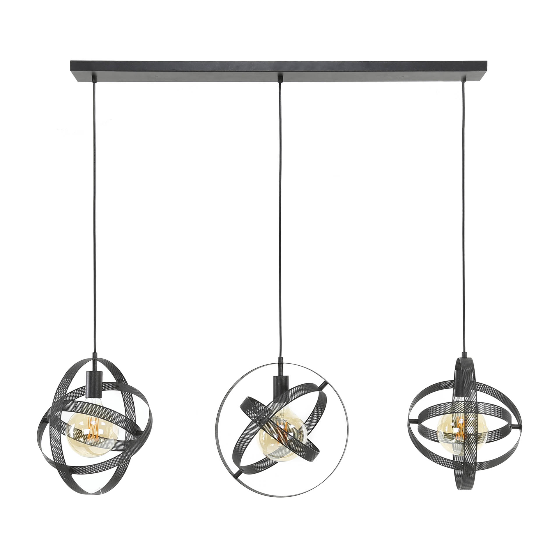 Lampe suspendue 3L maille cosmos / Noir Artic