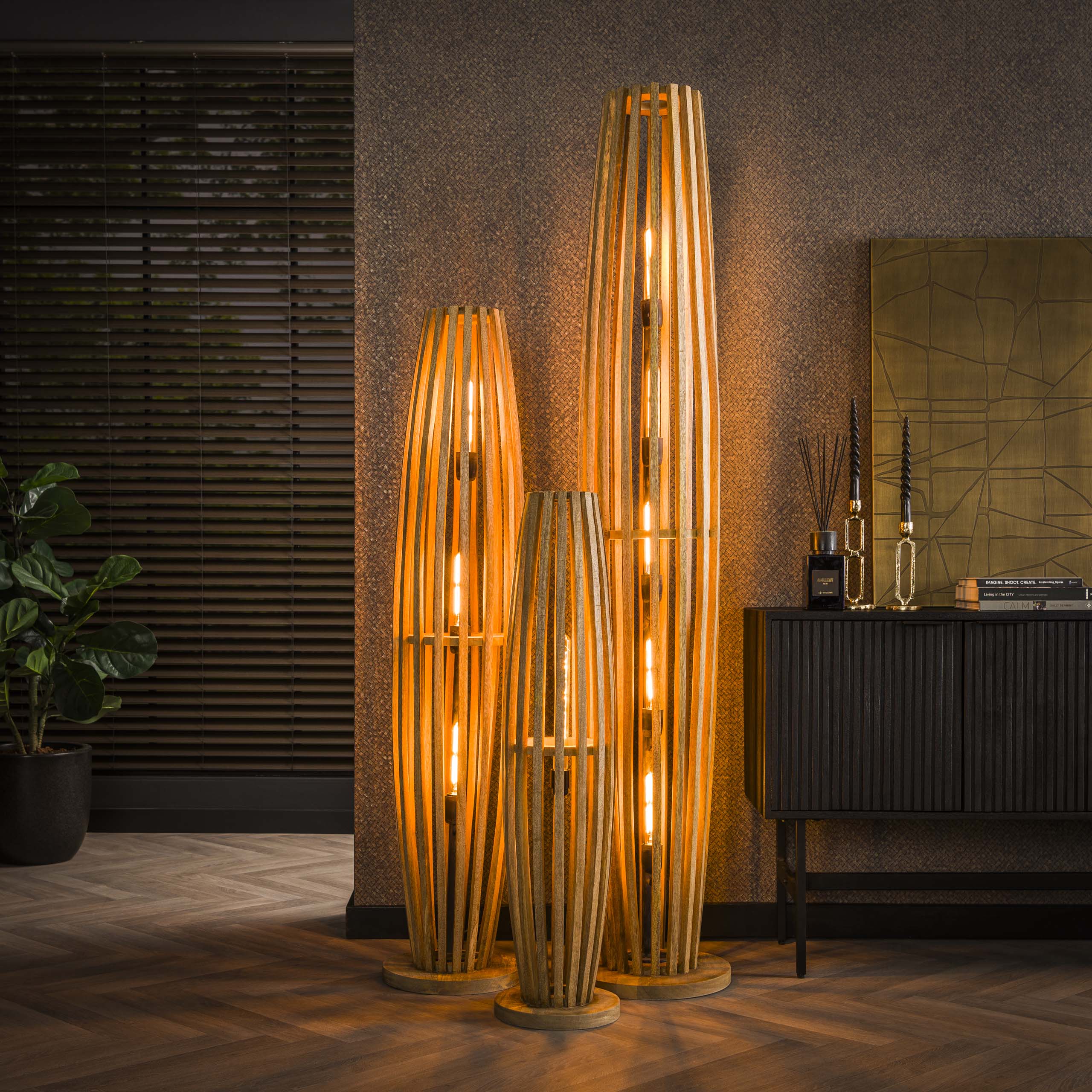 Lampadaire 2L orbite / Manguier massif naturel