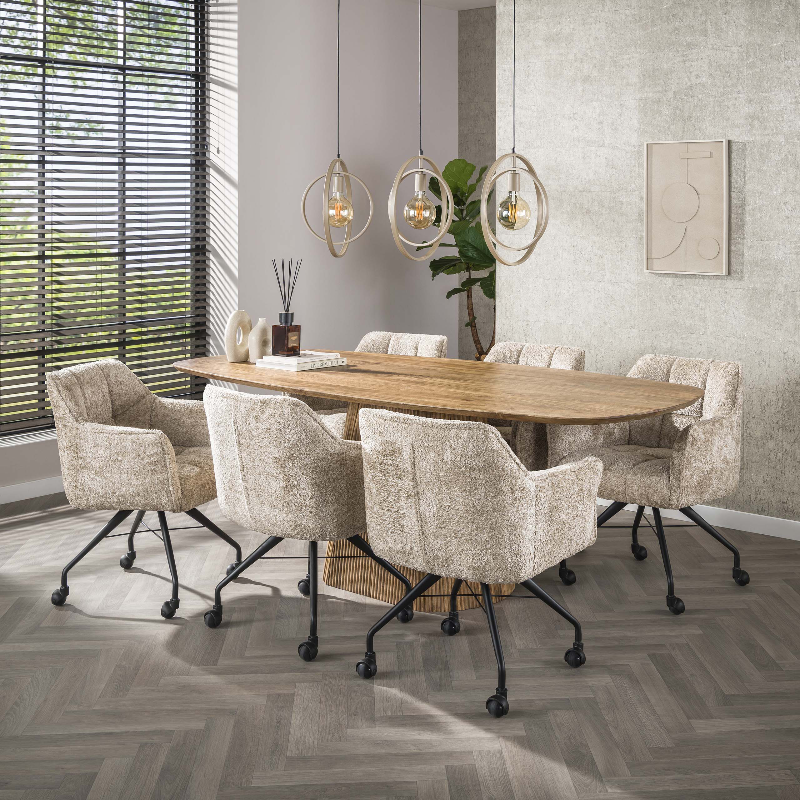 Lampe suspendue Turn Around 3 lumières - Beige