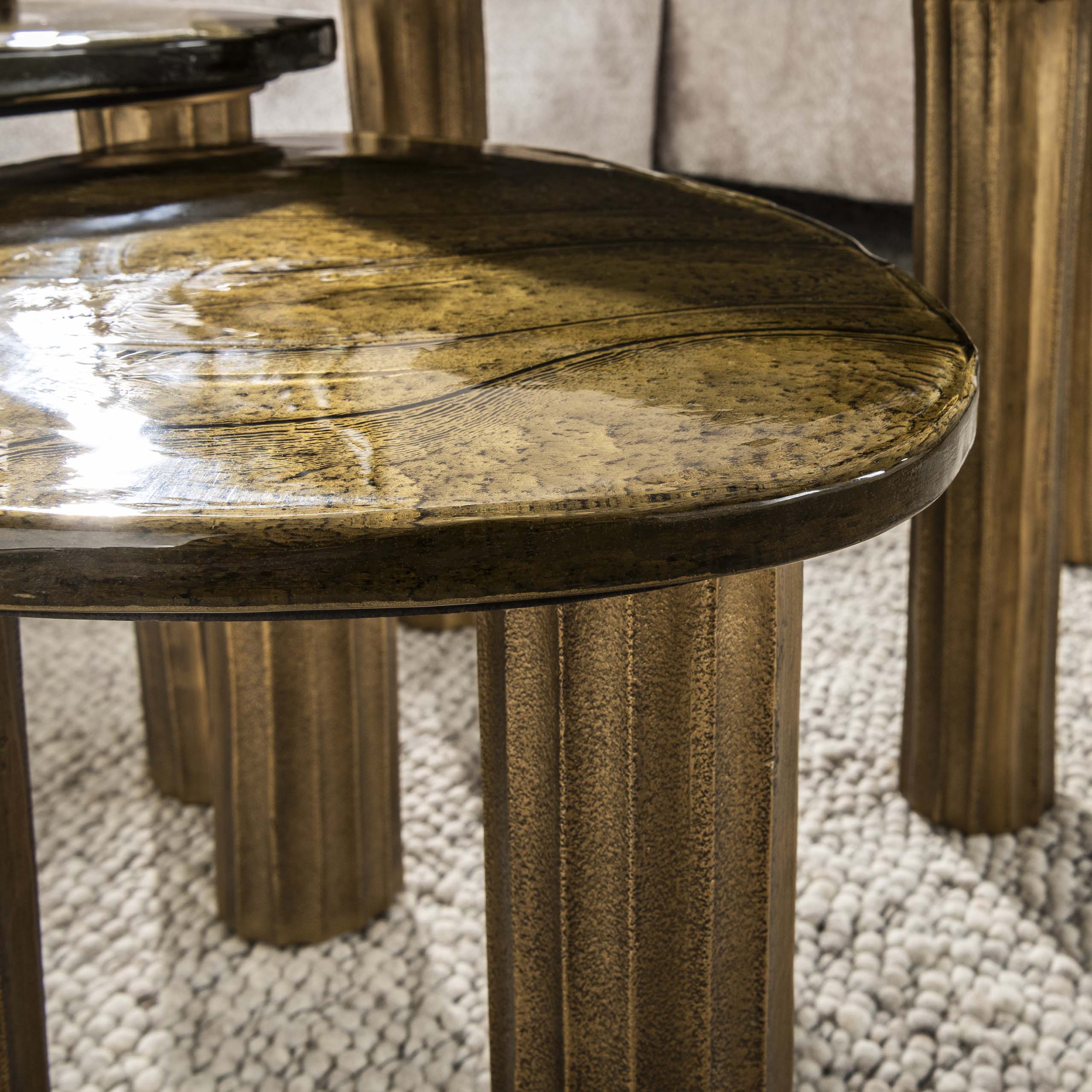 Table basse Eclipse M - Or antique
