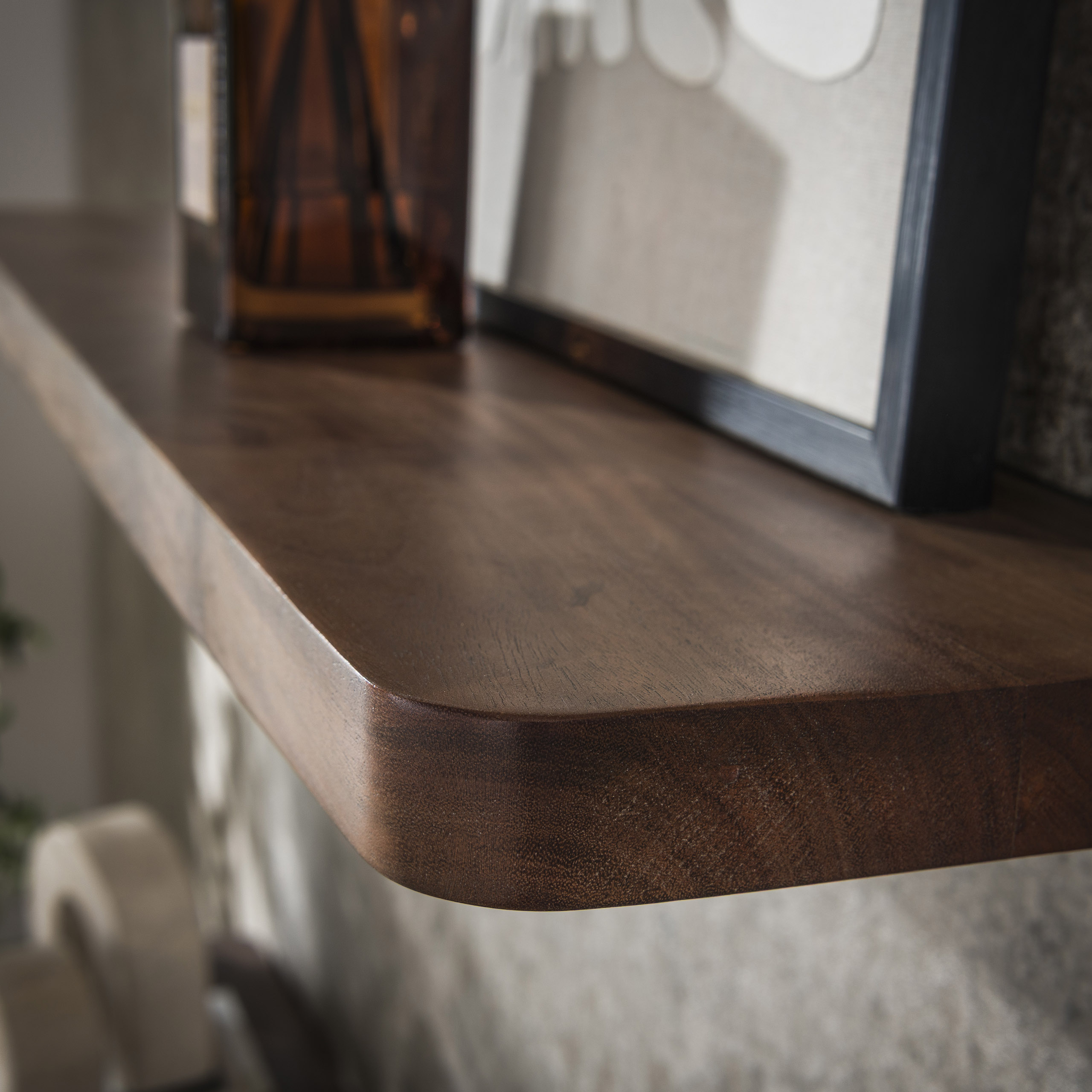 Etagère murale Carve 120 cm - Acacia massif marron