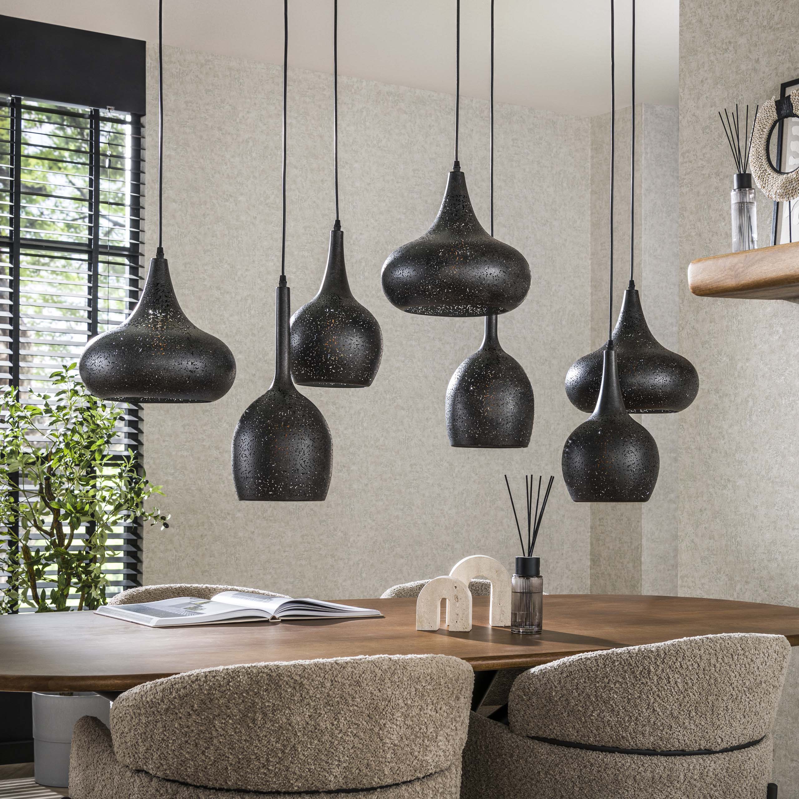 Lampe suspendue 4+3 zip / Noir Artic