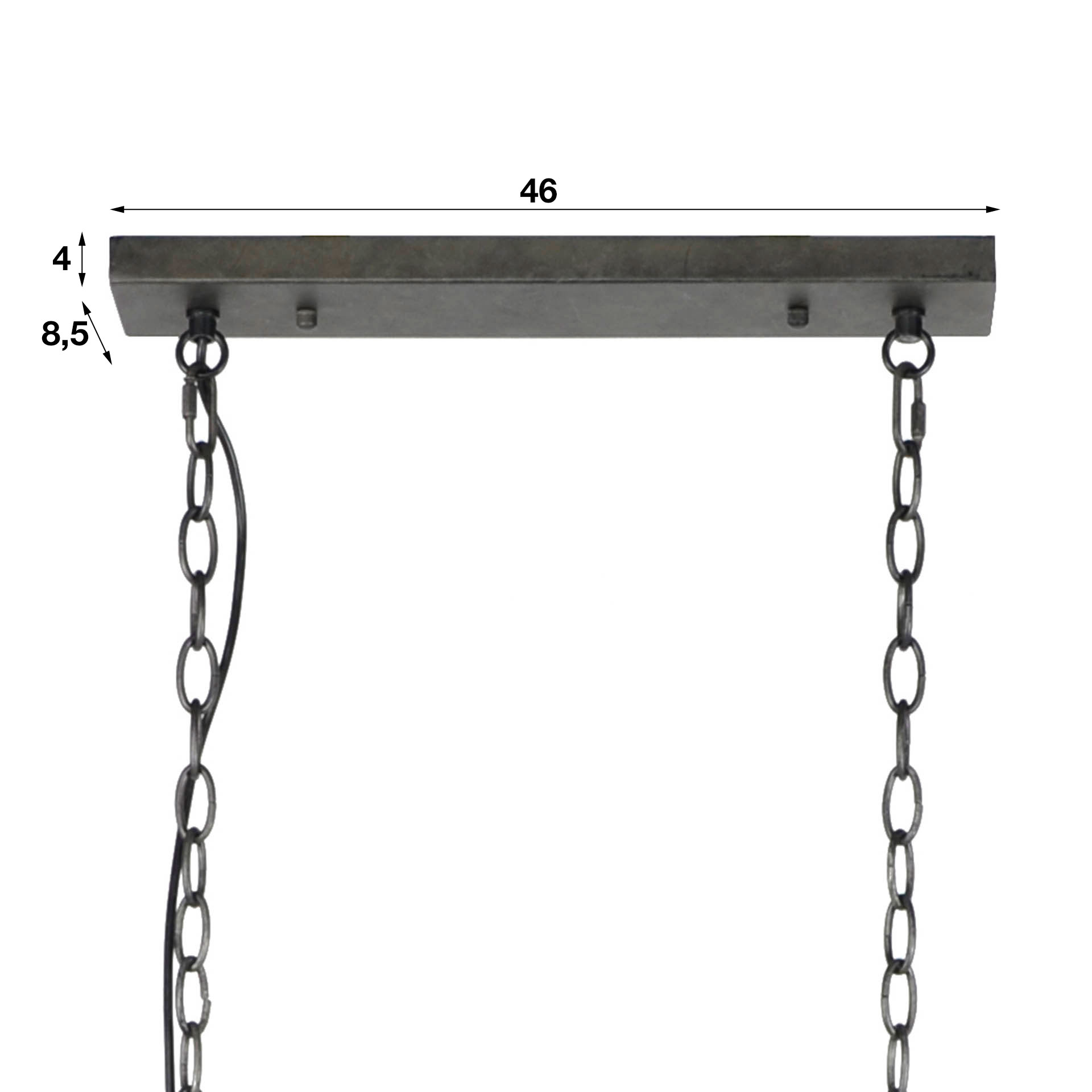 Lampe suspendue D20cm cylindre maille/Gris ardoise