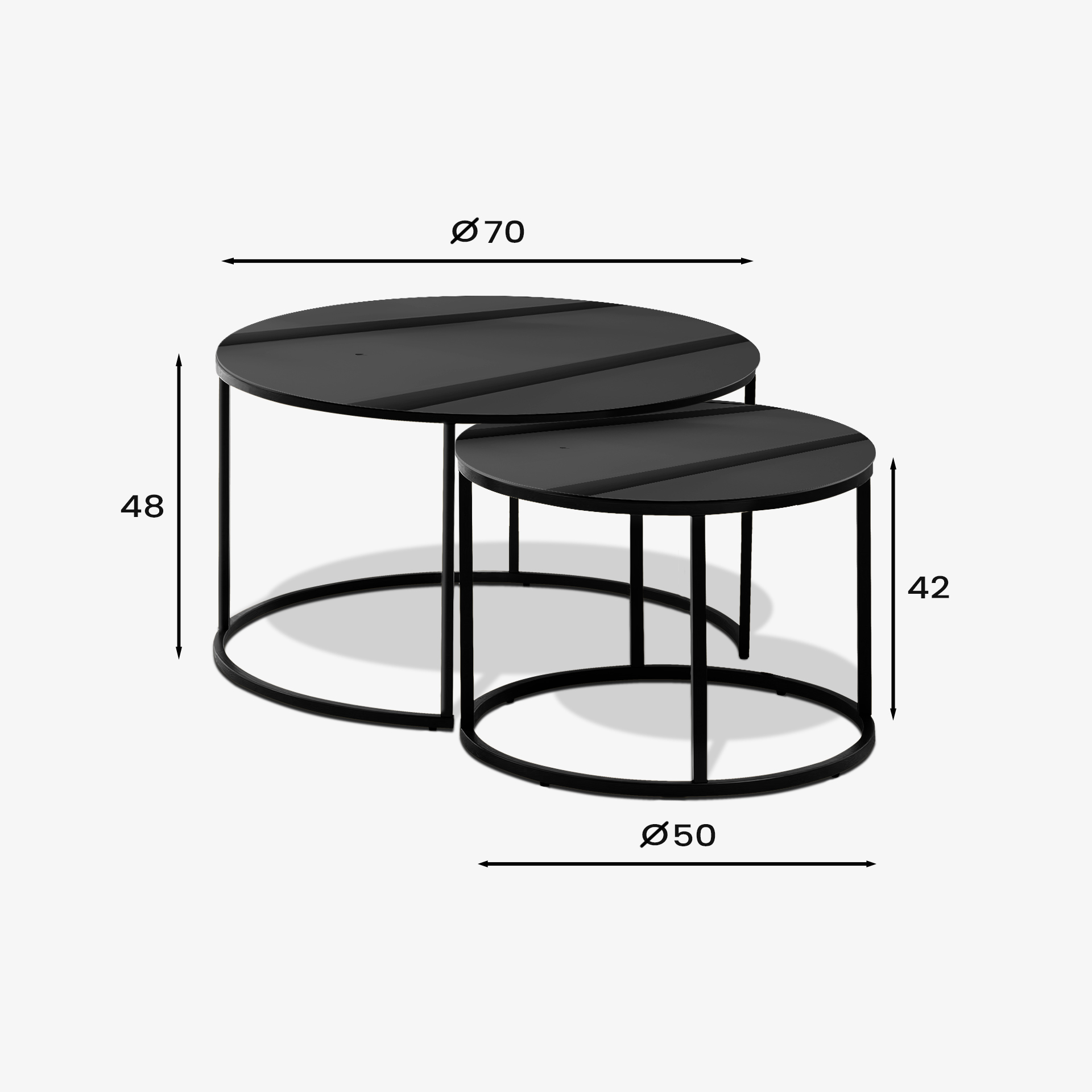 Table basse Noir - Sous le Plateau Palm