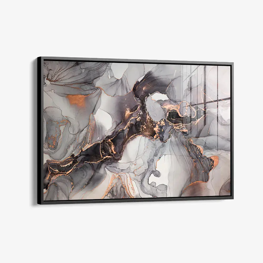 Grey & Gold Abstract Marble – Verre