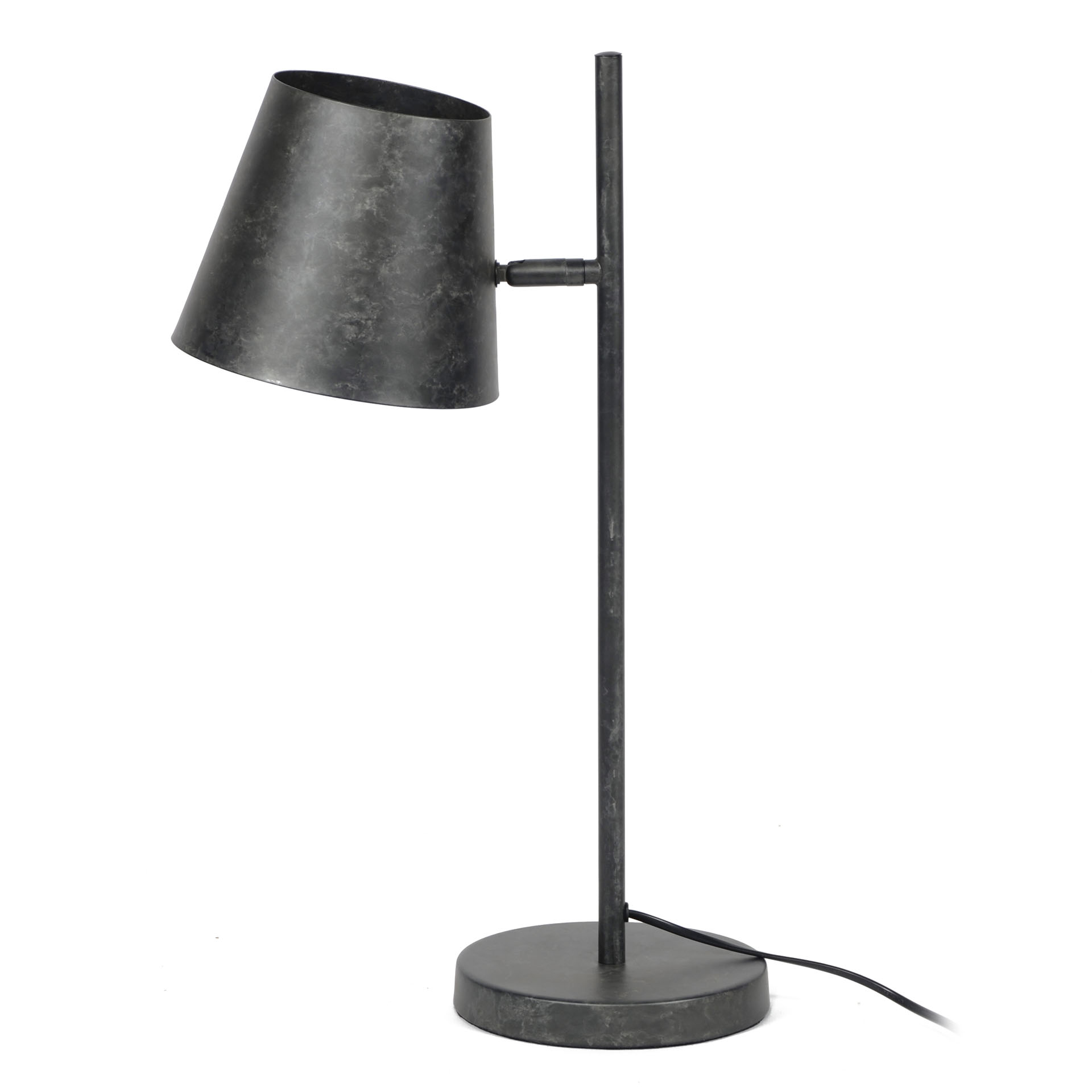 Lampe de table 1L abat-jour métal orientable / Charbon