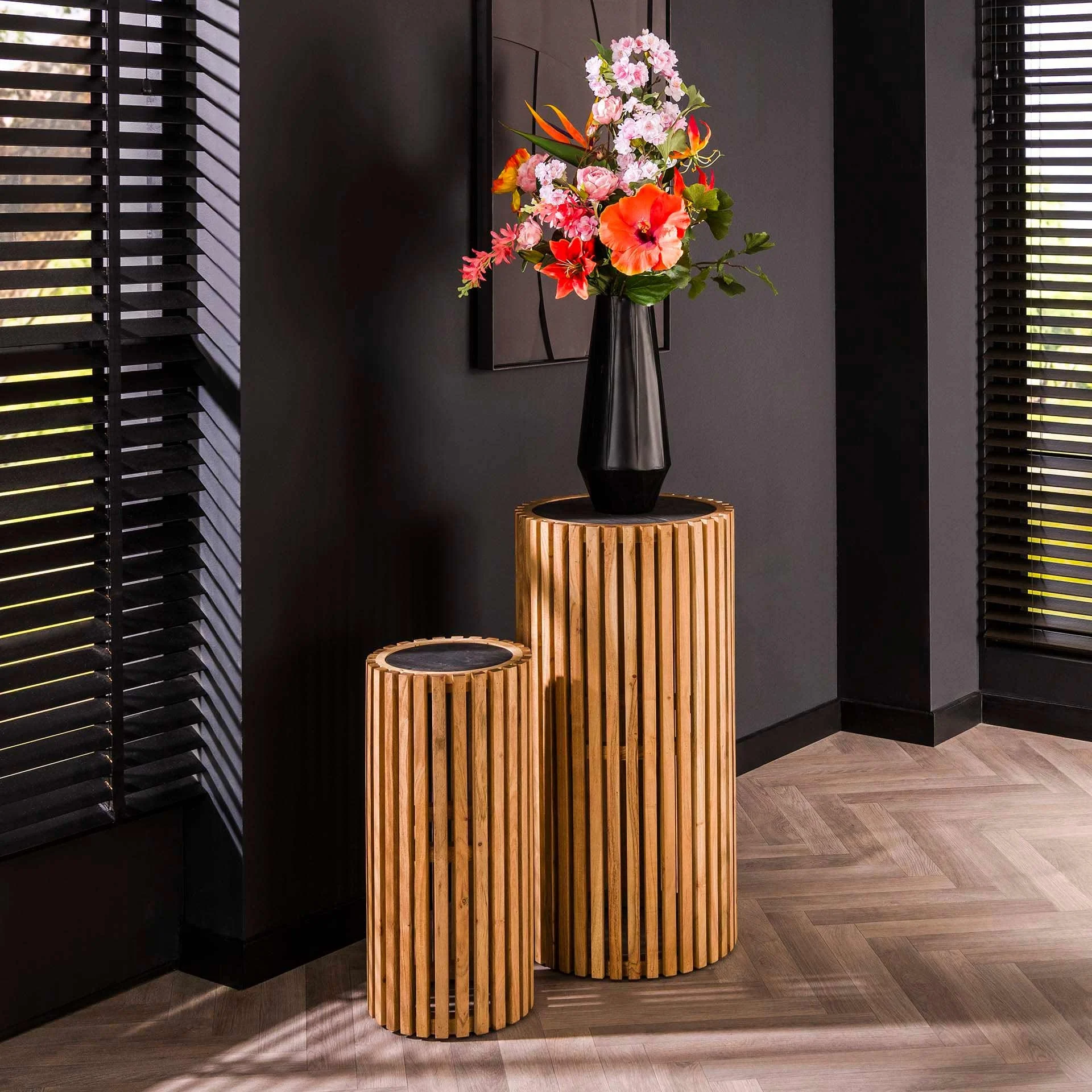 Colonnes à fleurs