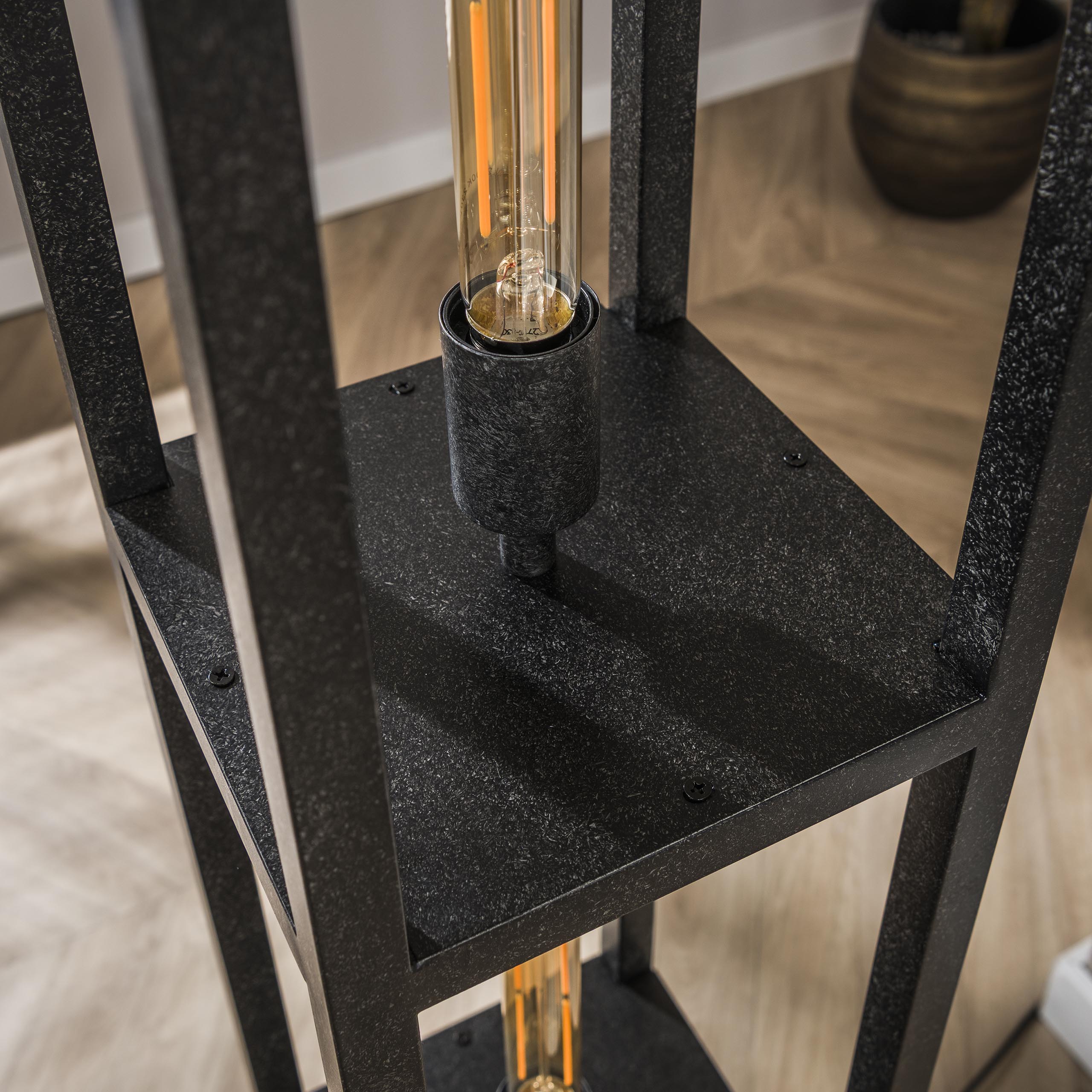 Lampadaire Quadra 4 lumières - Noir arctique