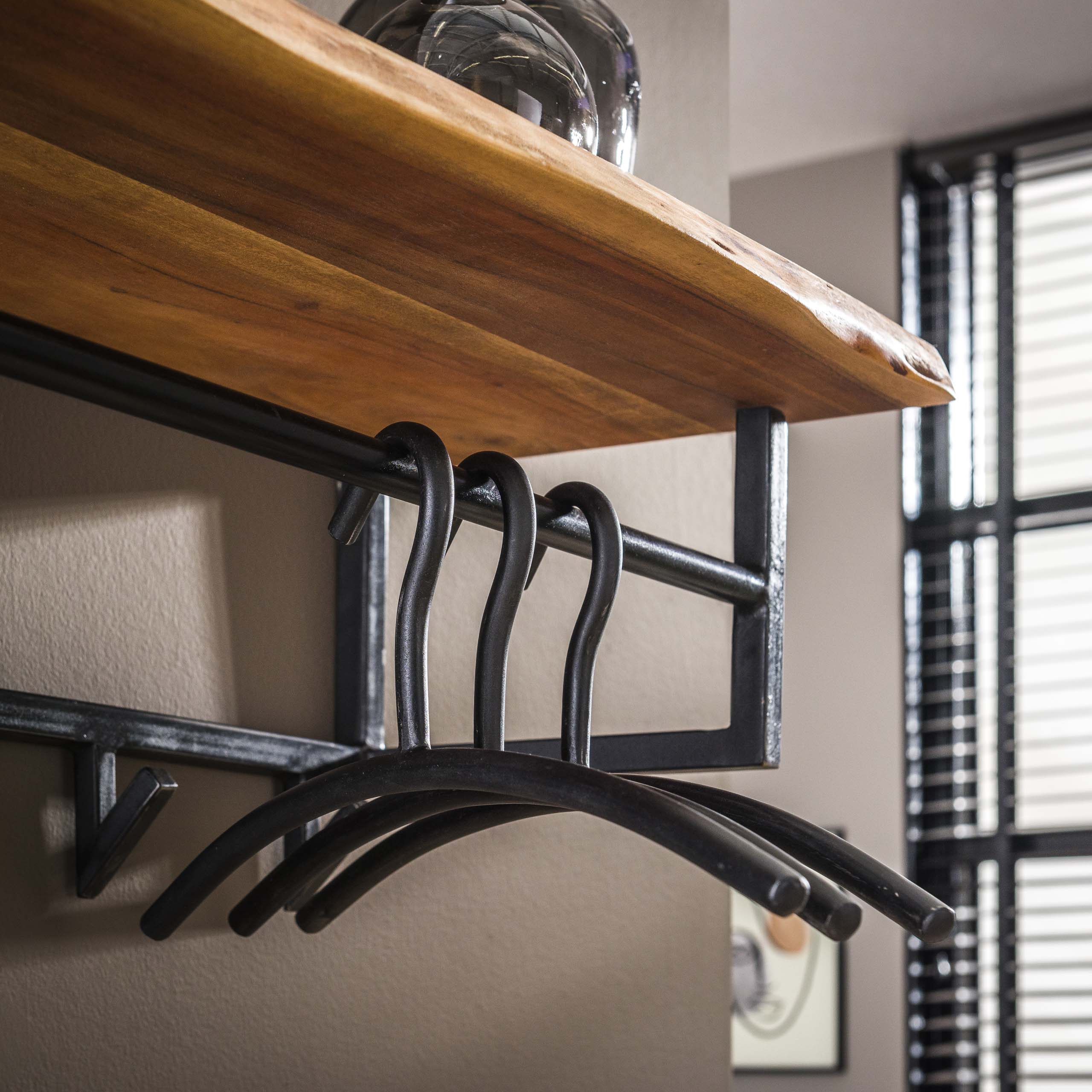 Tube rond de cintre de garde-robe. VPE6 / Noir