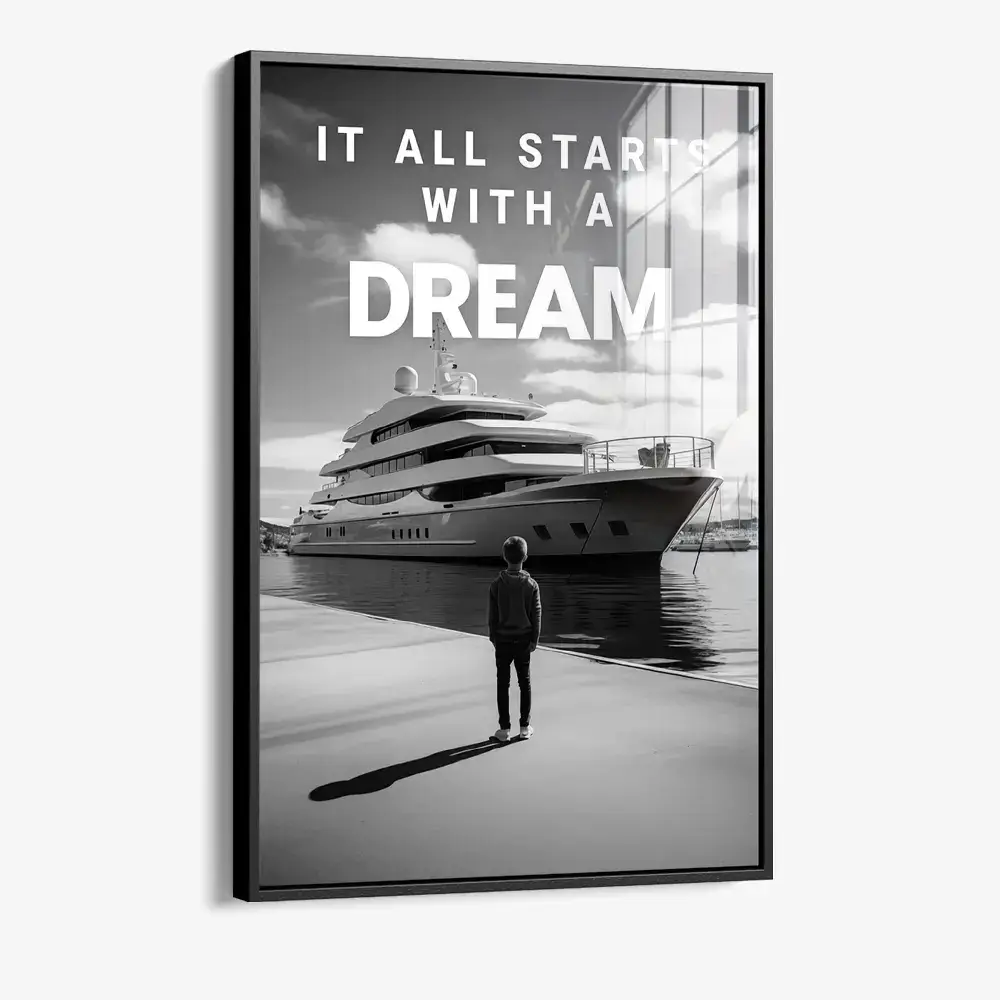 Yacht Dream B&W – Verre