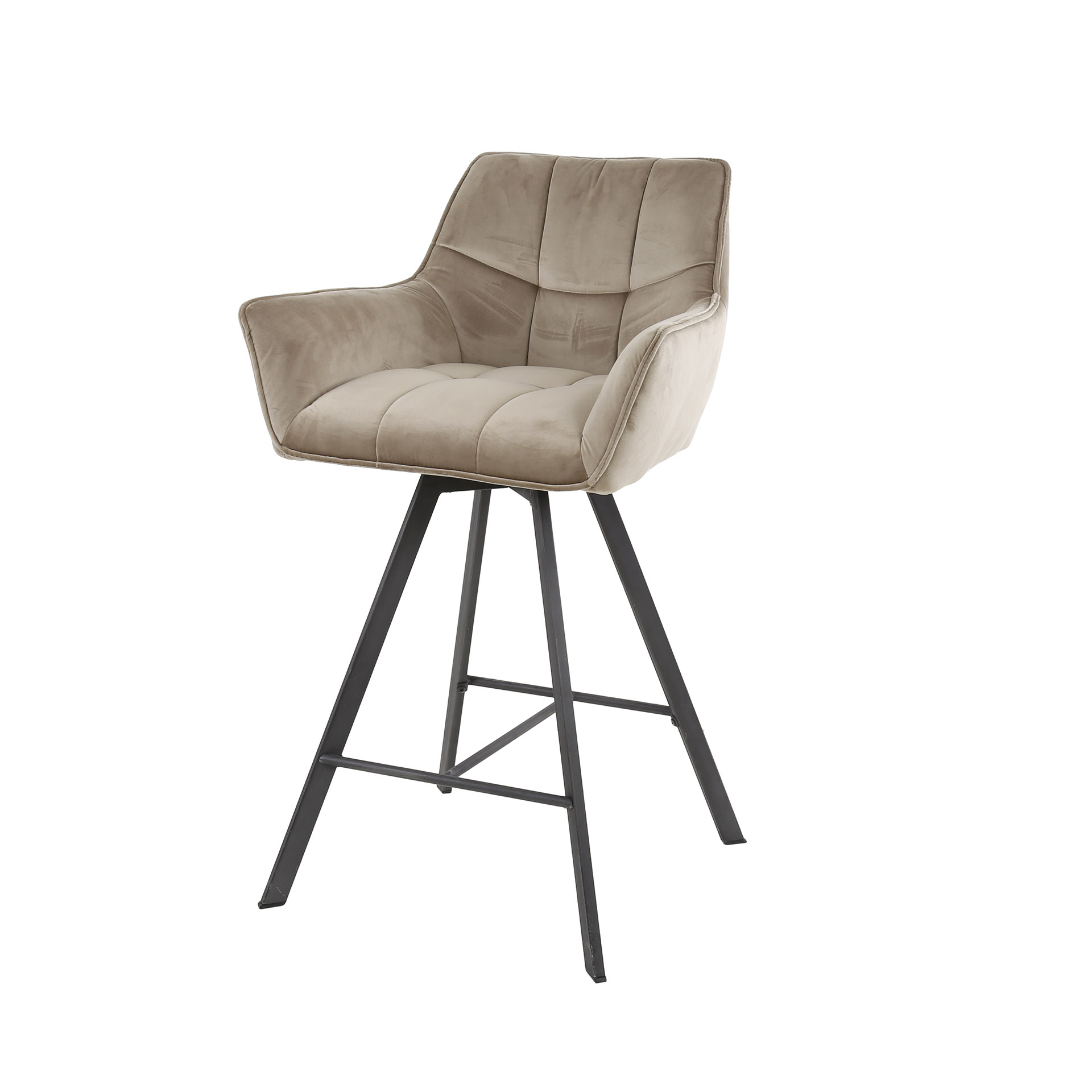 Grille de chaise de bar rotative. VPE2 / Velours champagne