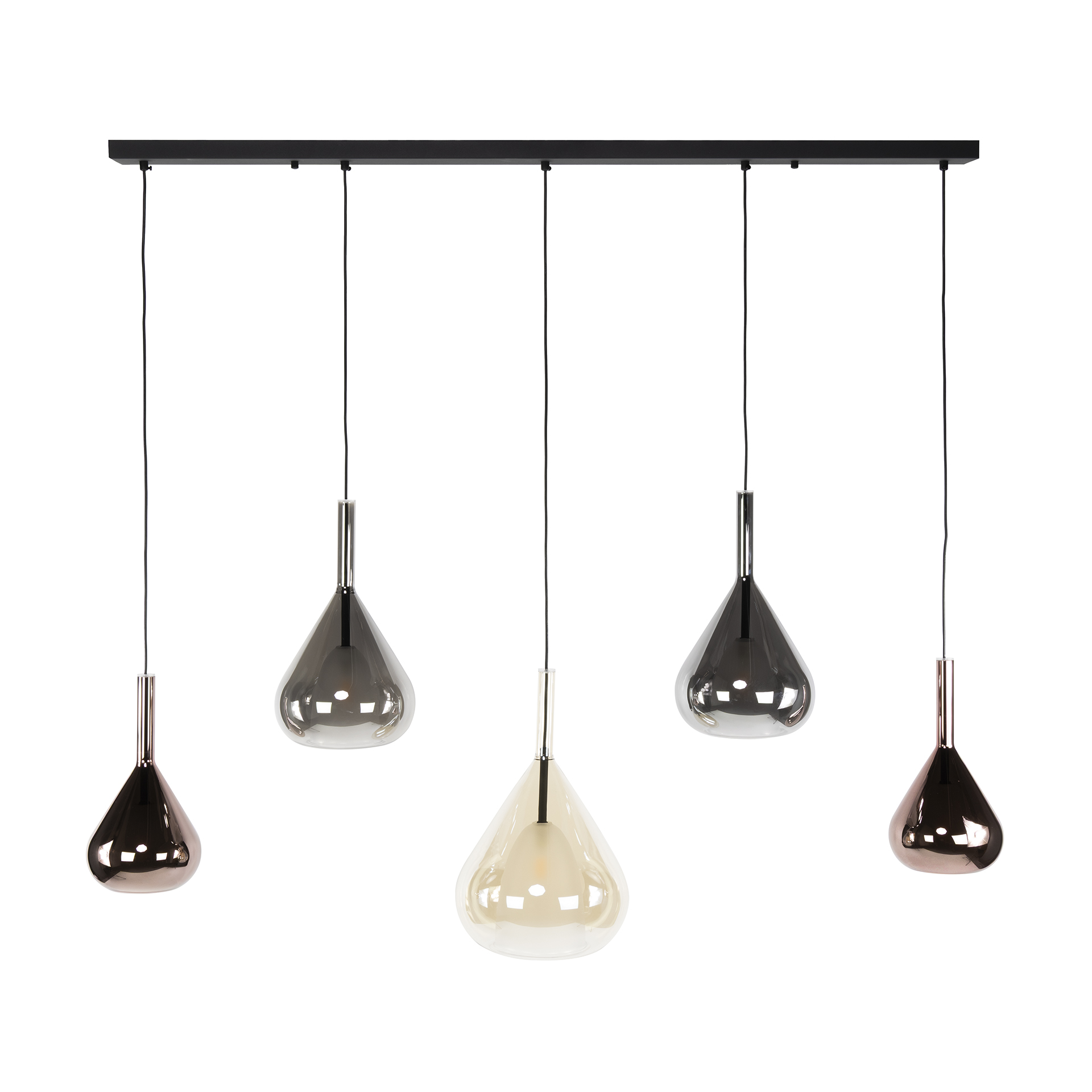 Lampe suspendue Wings 5 ​​lumières - Noir