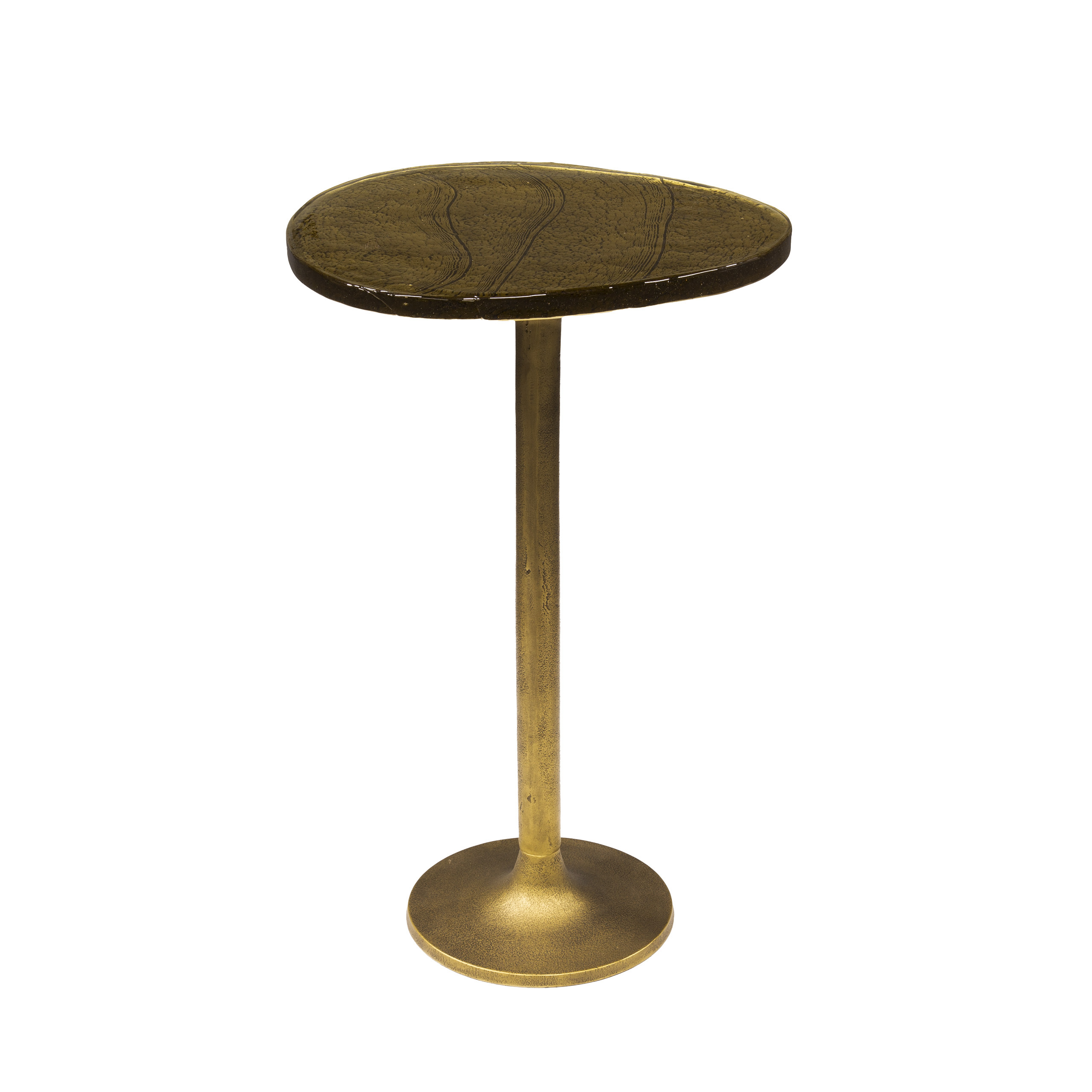 Table d'appoint Eclipse haute - Or antique