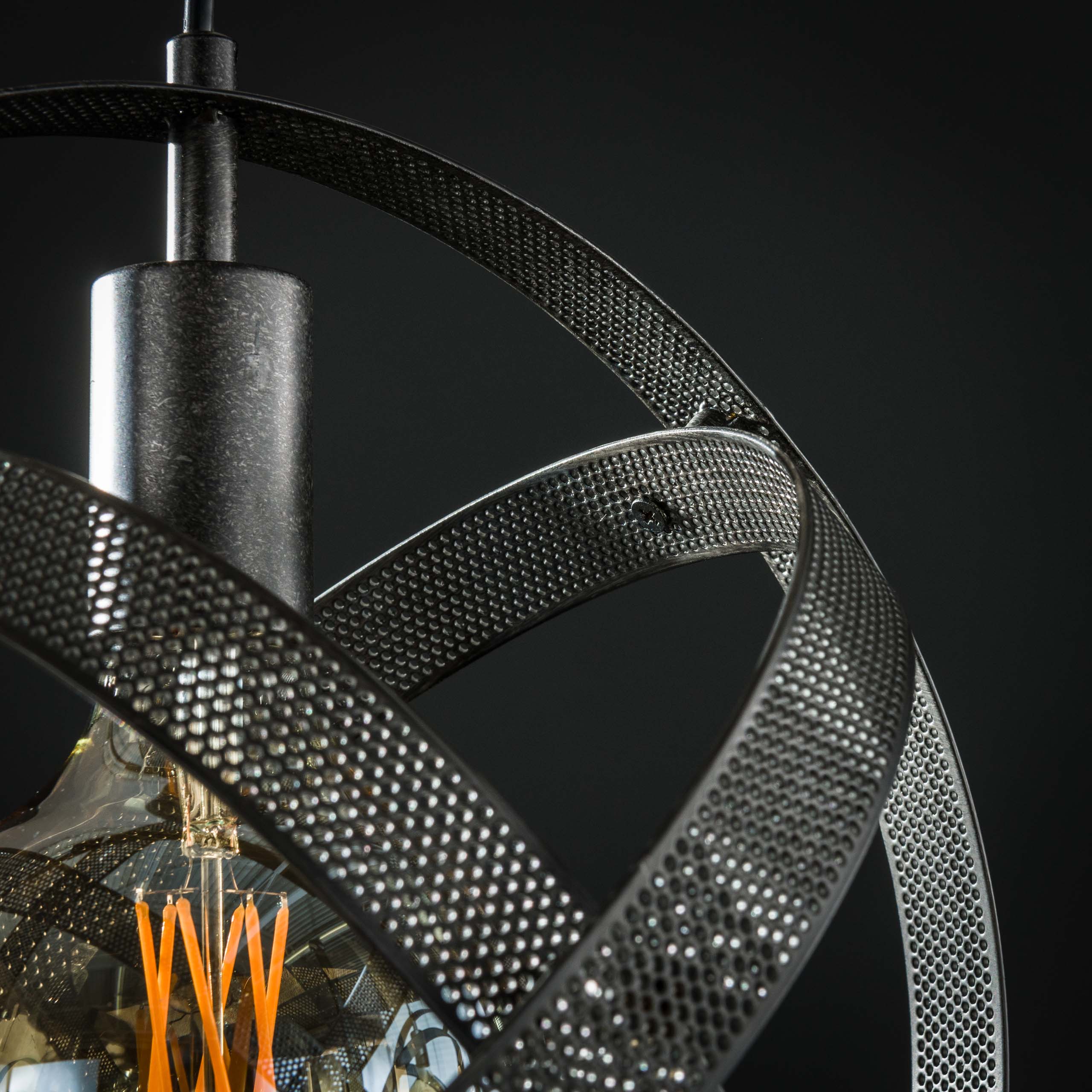 Lampe suspendue 3L maille cosmos / Noir Artic