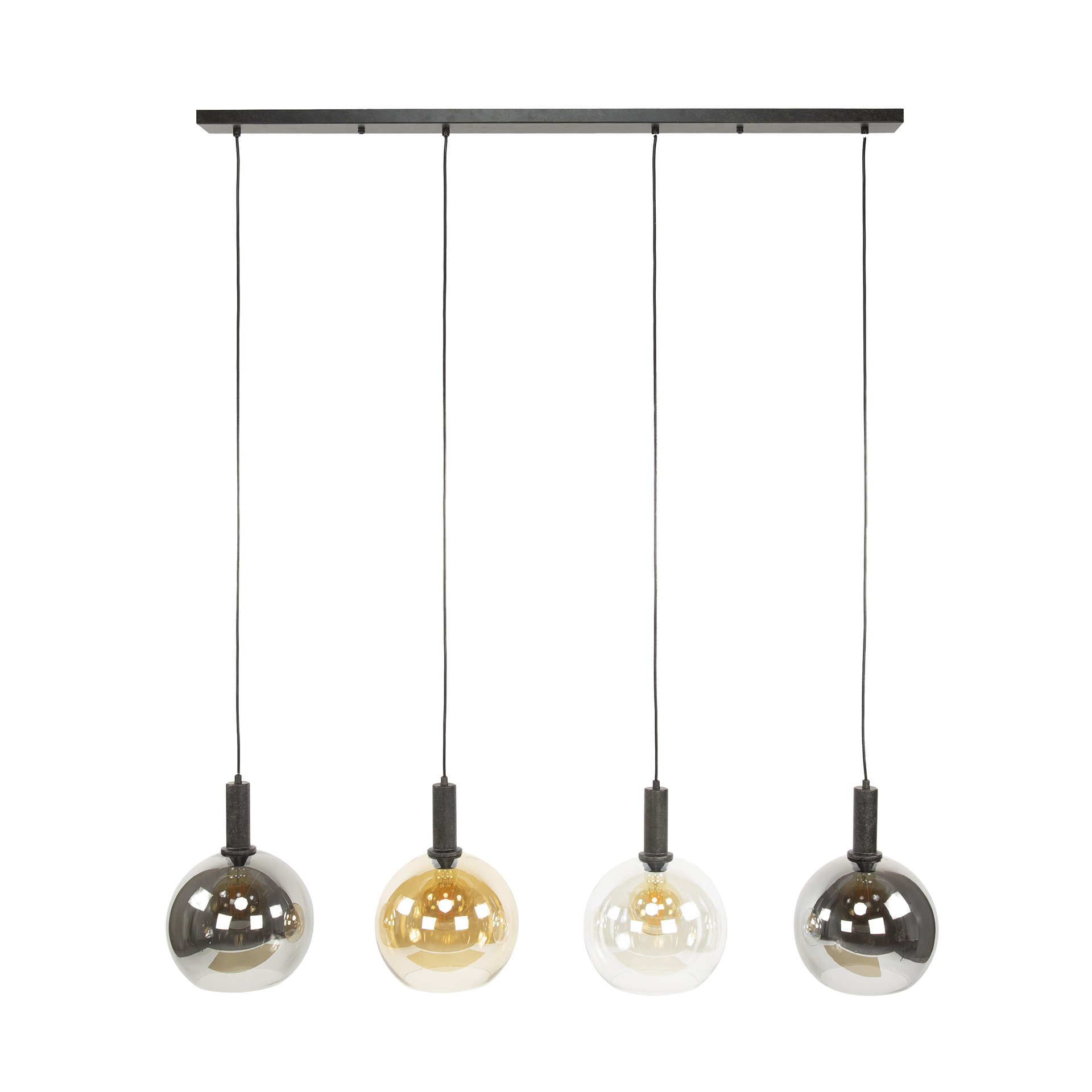 Lampe à suspension Sfera Tricolore 4 lumières - Noir arctique