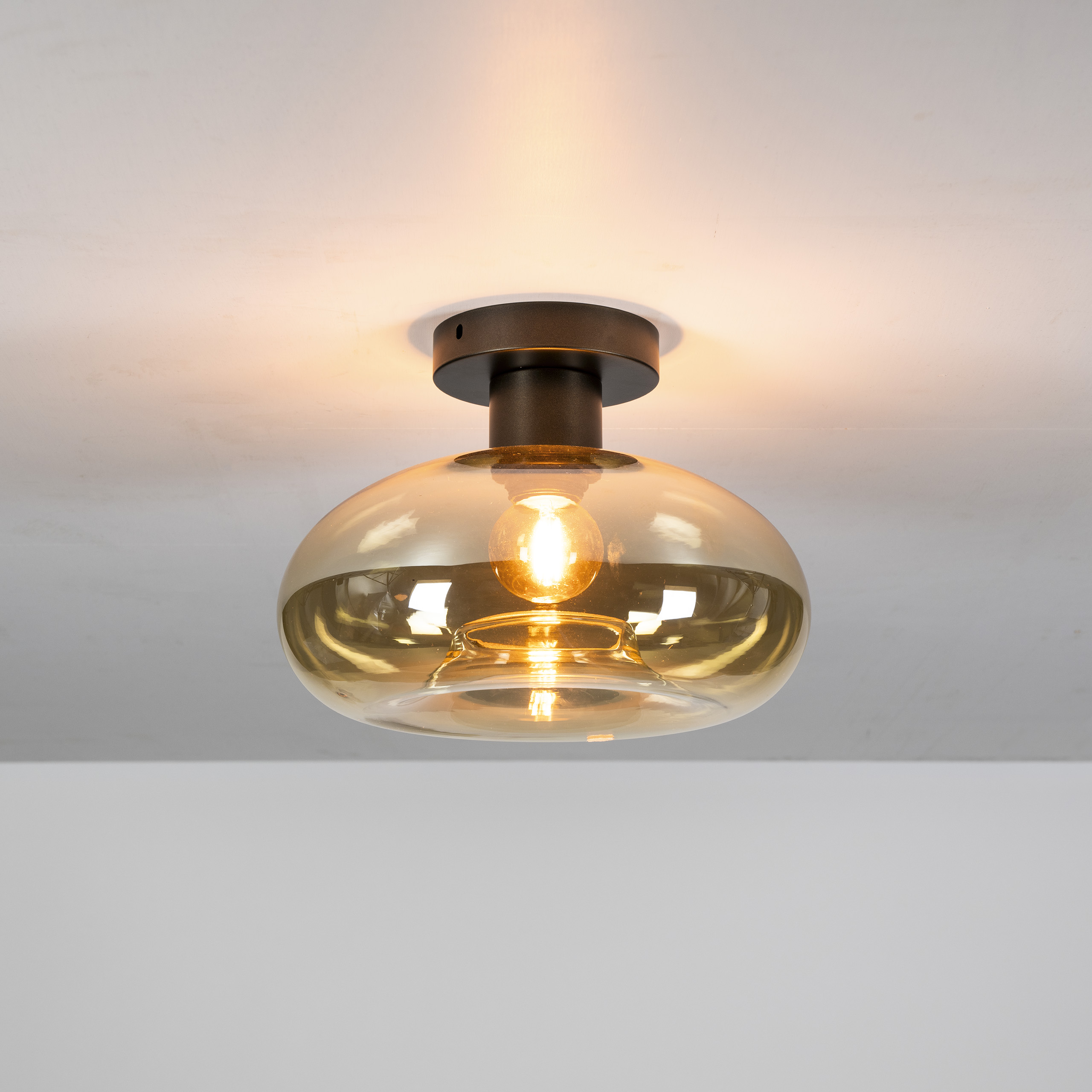 Plafonnier Soll 1 lumière - Verre ambré
