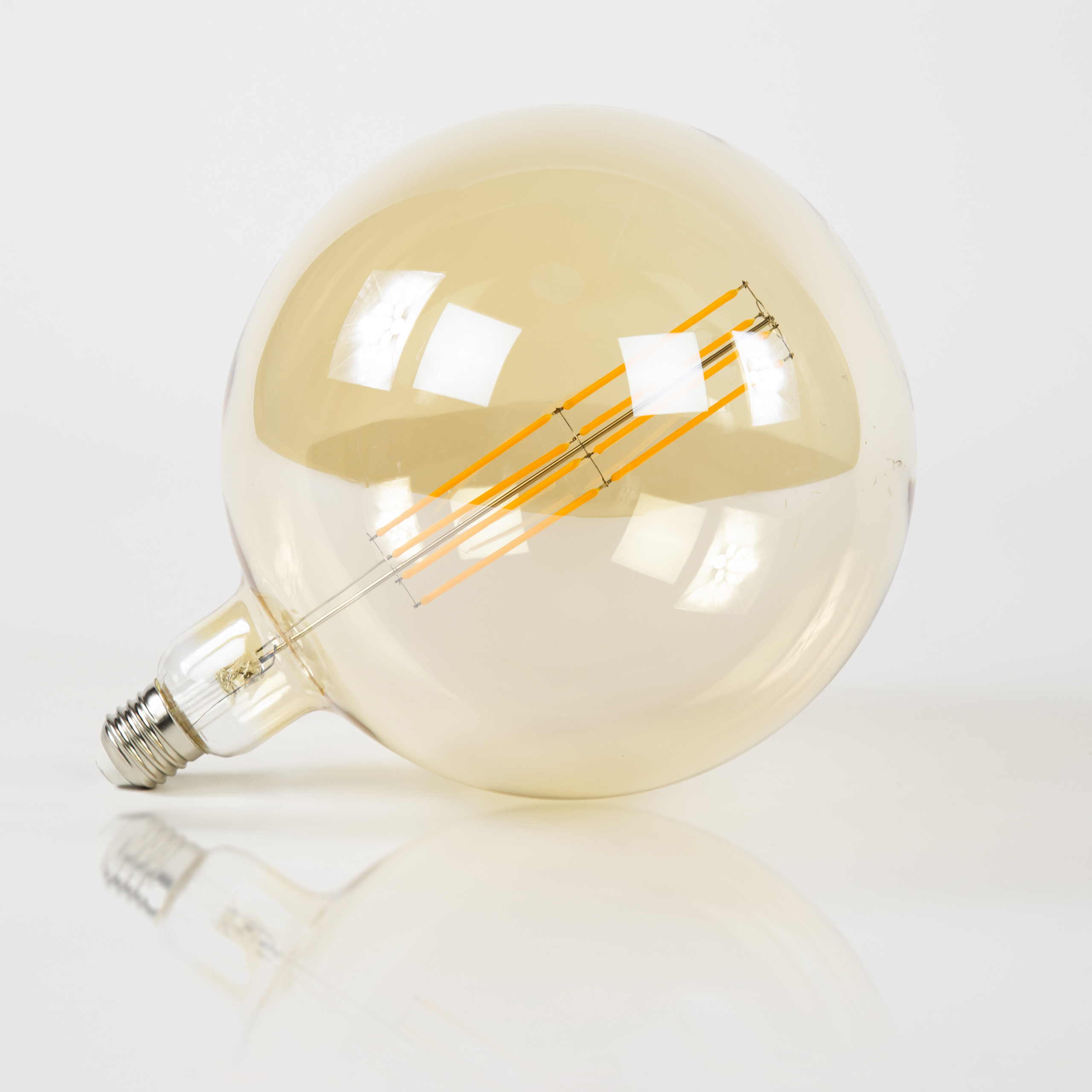 Source lumineuse Ampoule à filament LED [G200] Ø20,0 - E27 8W / Verre ambré