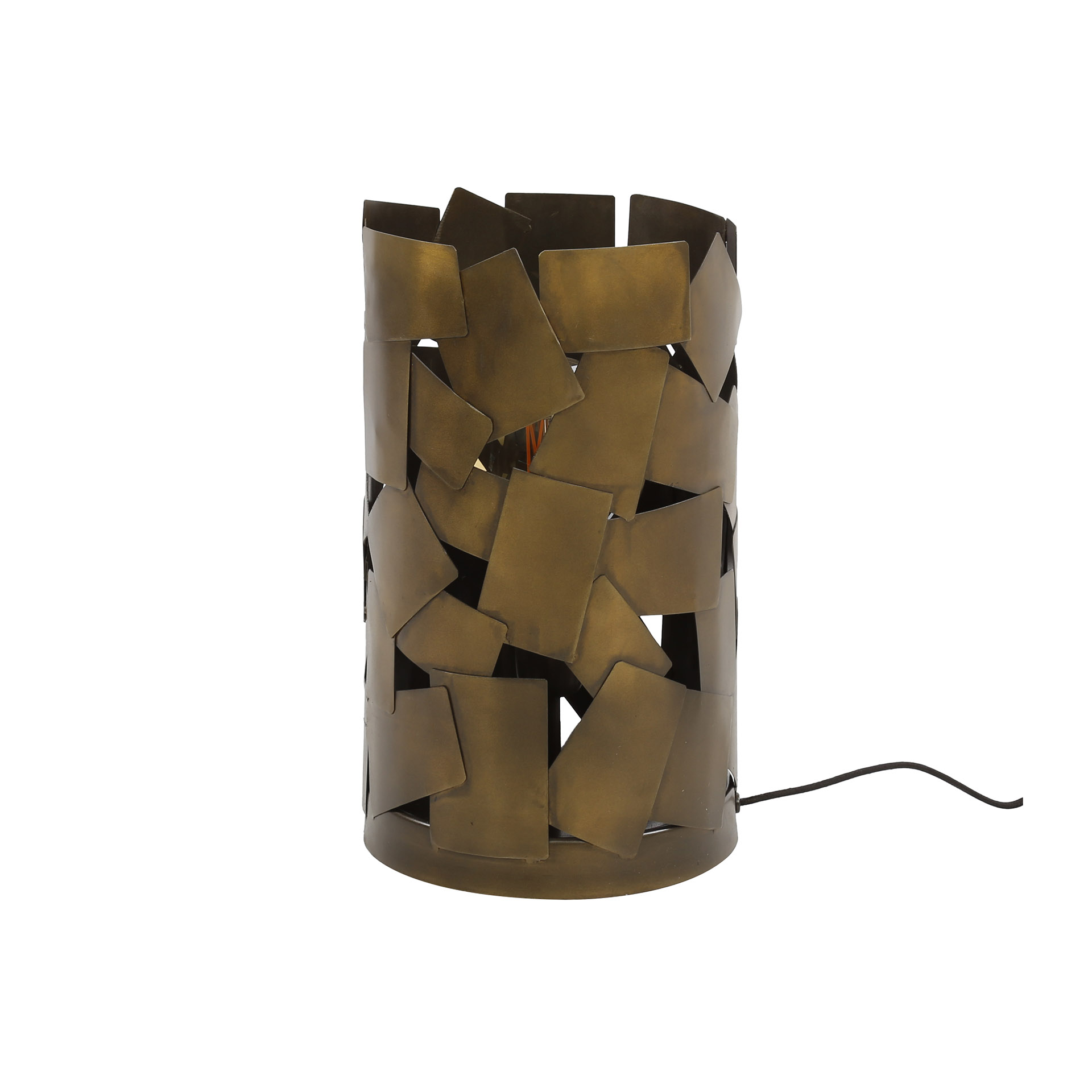 Lampe de table 1L patch cylindre / Bronze antique