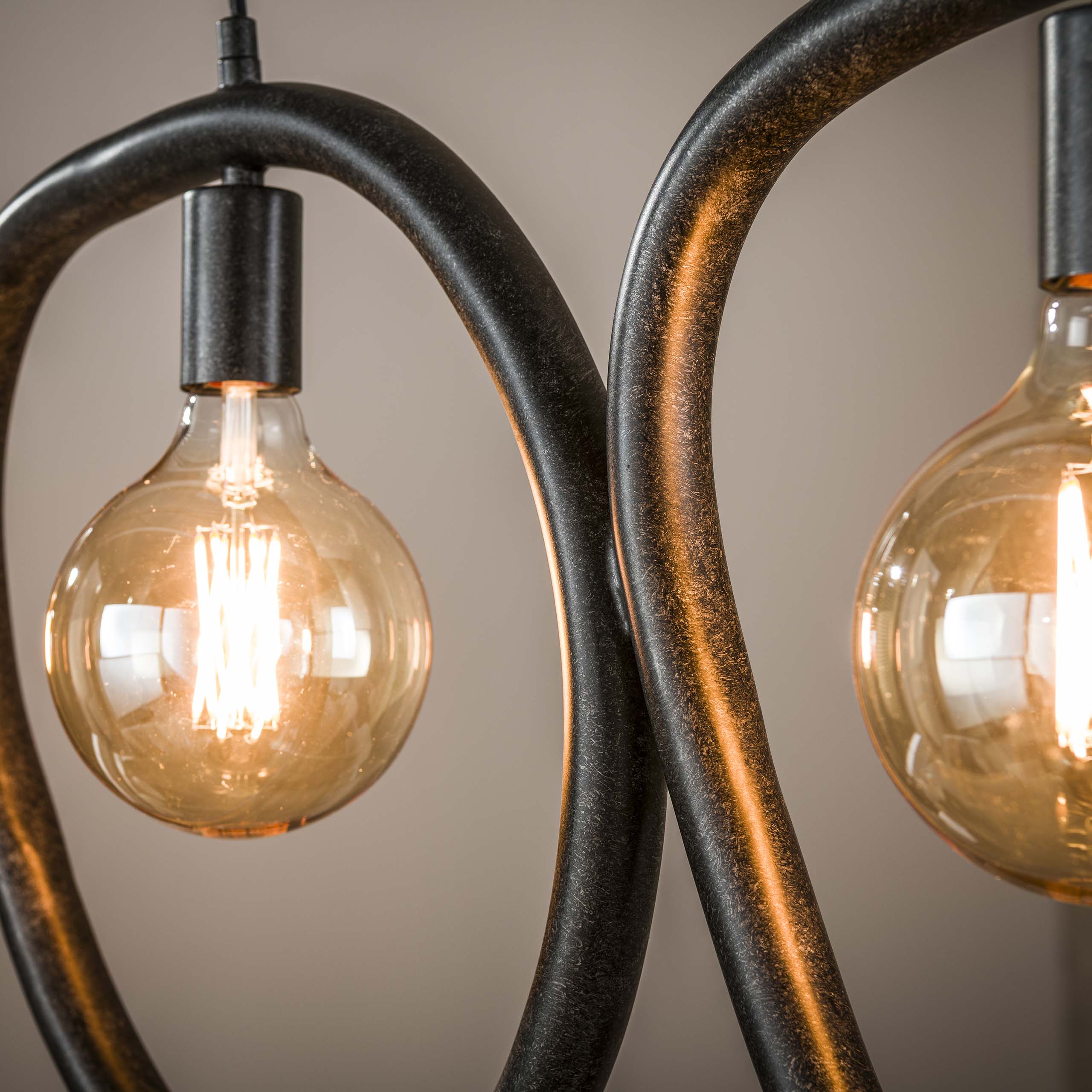 Lampe suspendue Pebble 4 lumières - Noir arctique