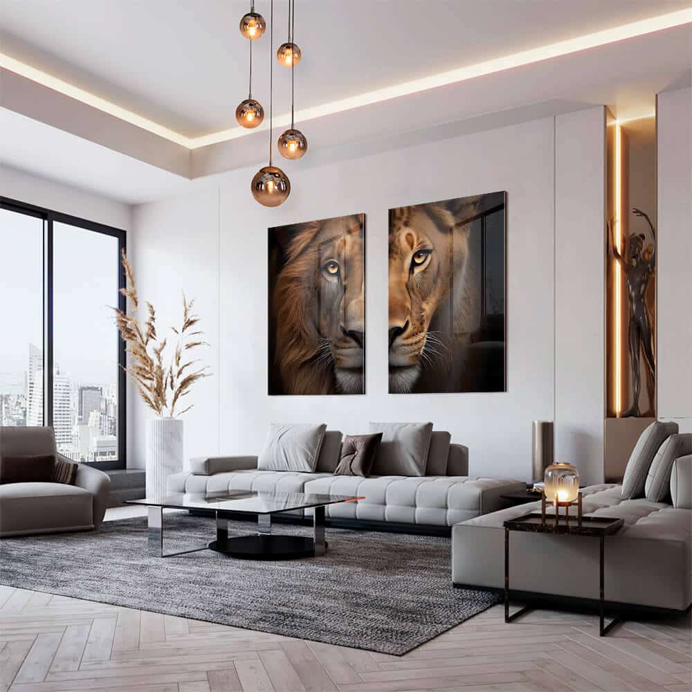 Bundle: "Lion & Lioness Color II" (2x) – Verre