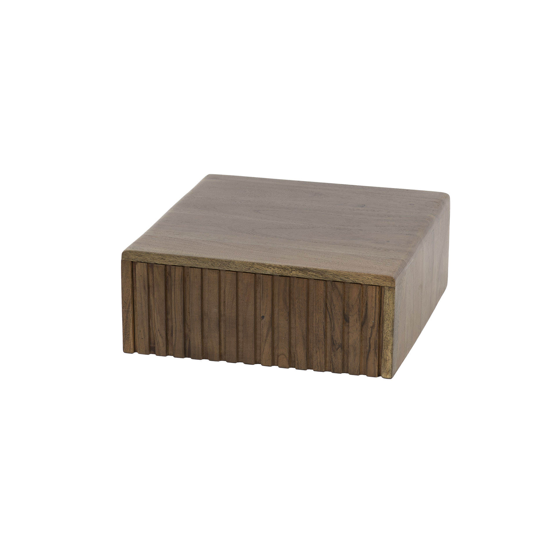Table de chevet Carve flottante - 1 tiroir - par 2 - Acacia marron