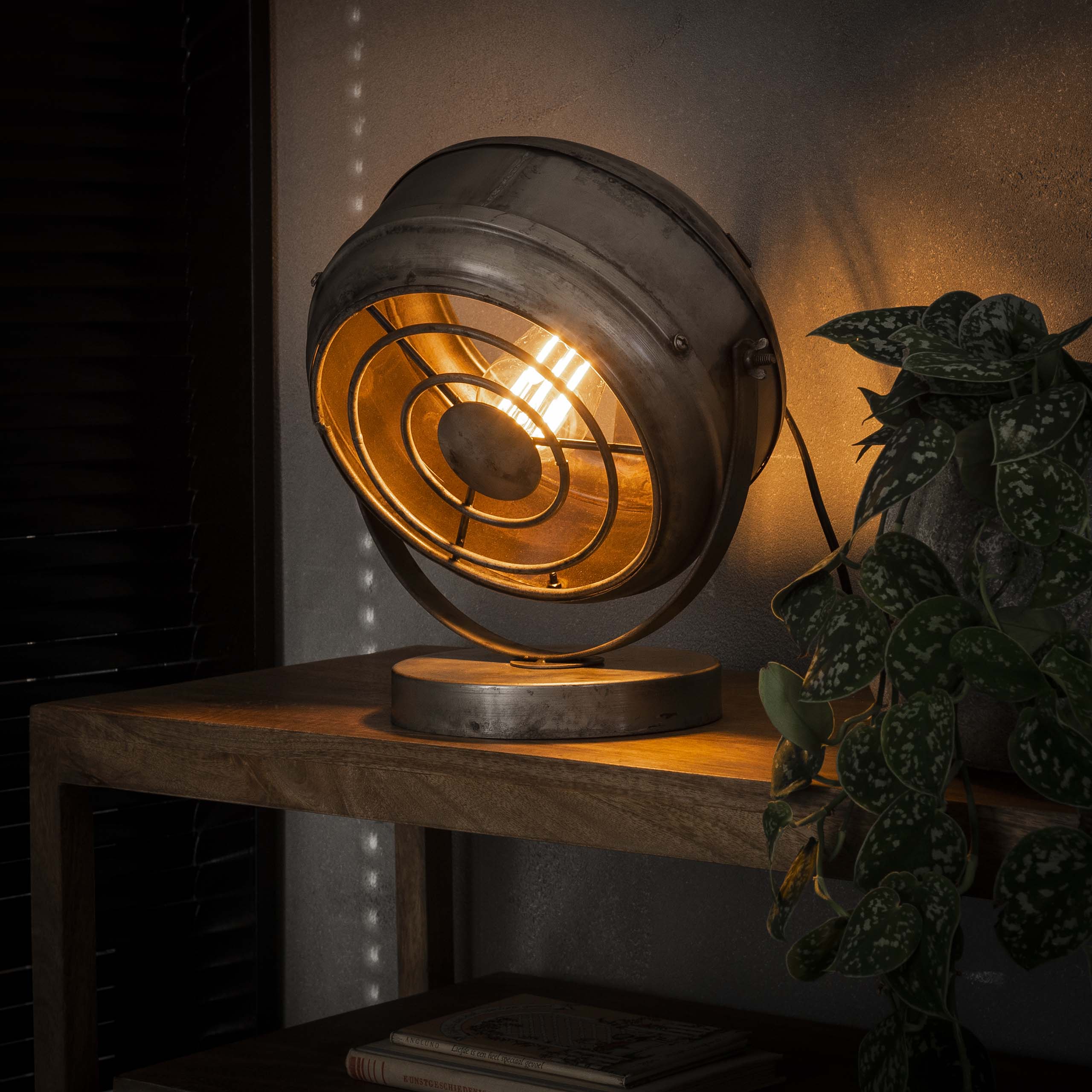 Lampe de table poutre / Argent vieilli