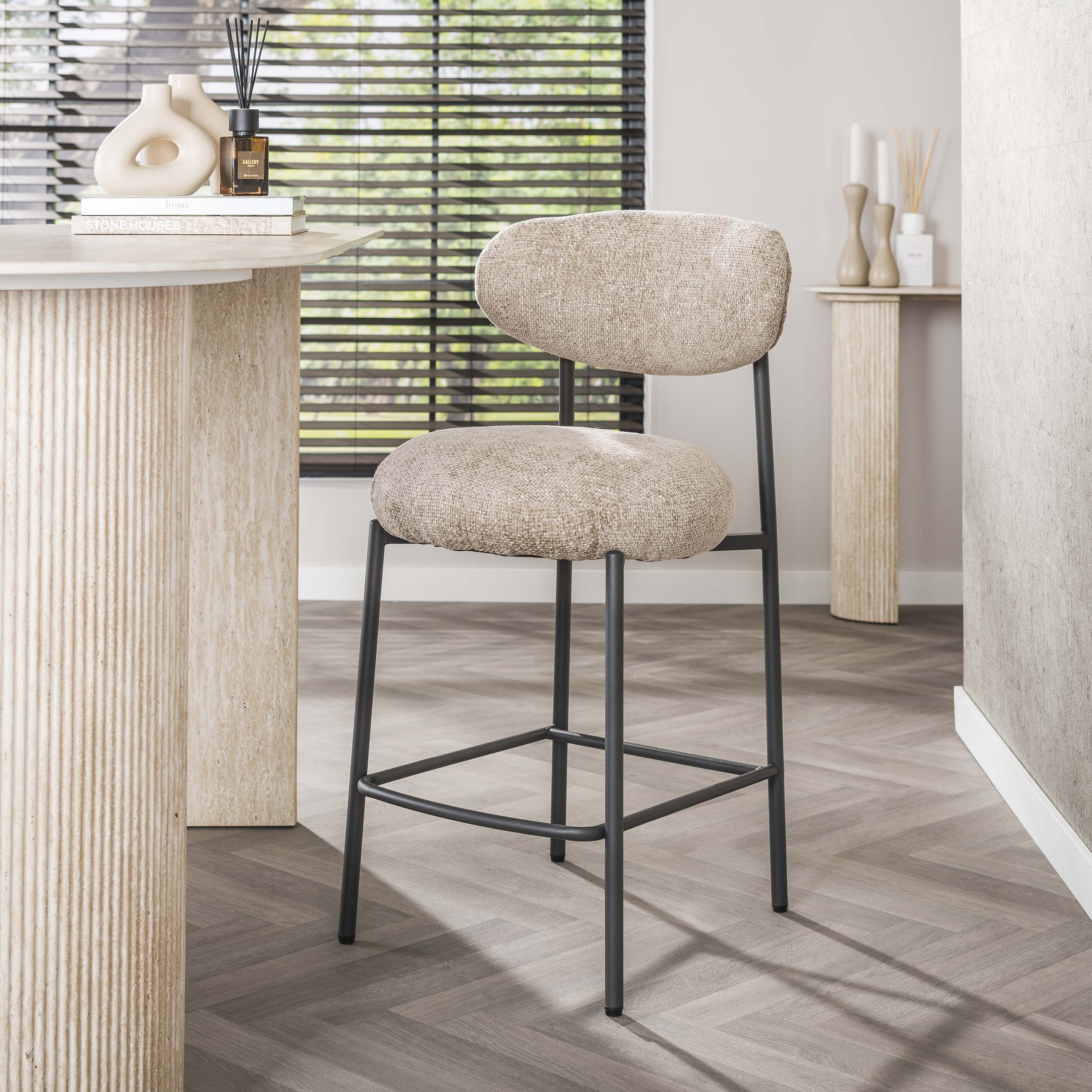 Tabouret de bar Rond - emballé par 2 - Cargo sable