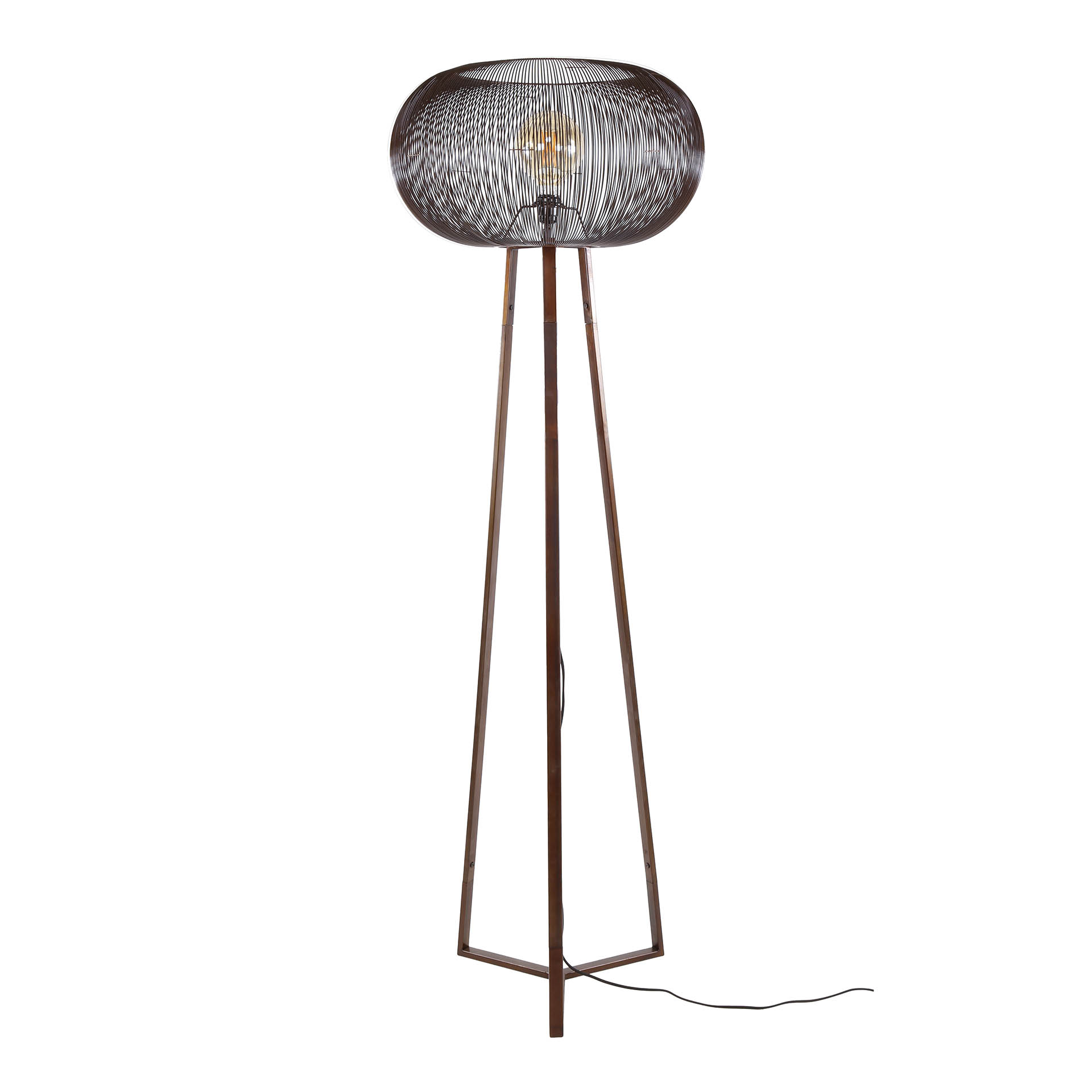 Lampadaire Copper Twist 1 lumière - Nickel noir