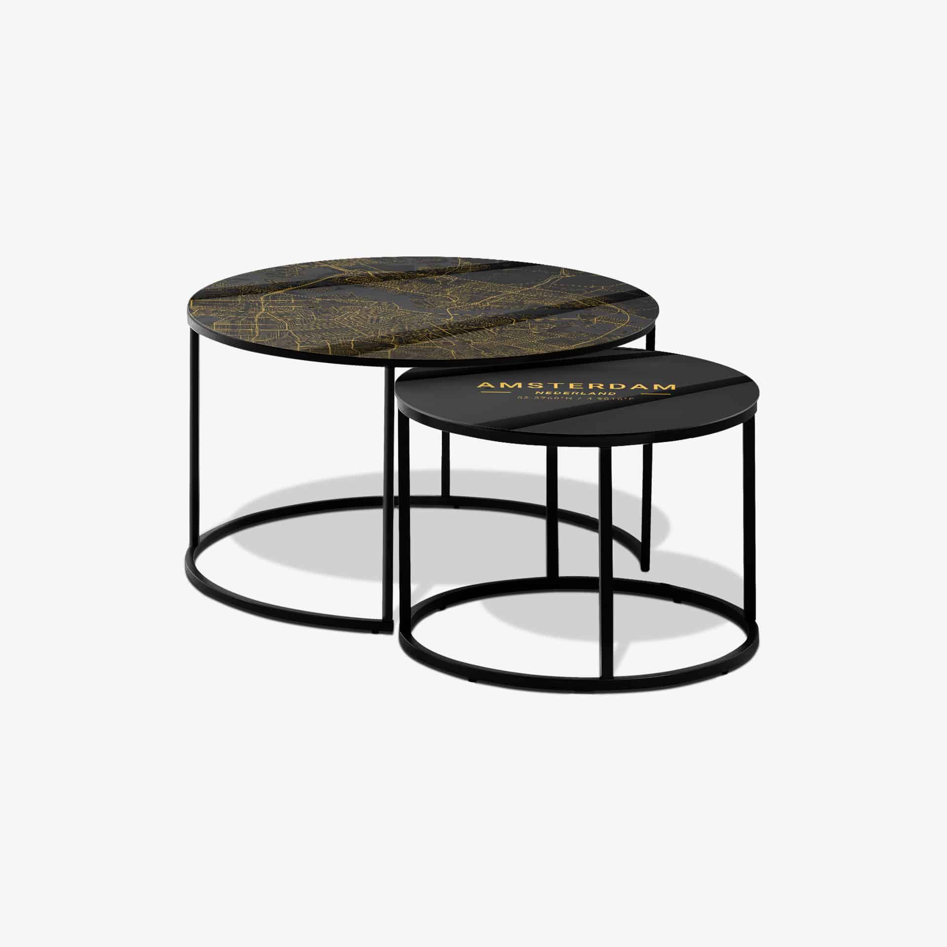 Table basse Noir - Amsterdam Or