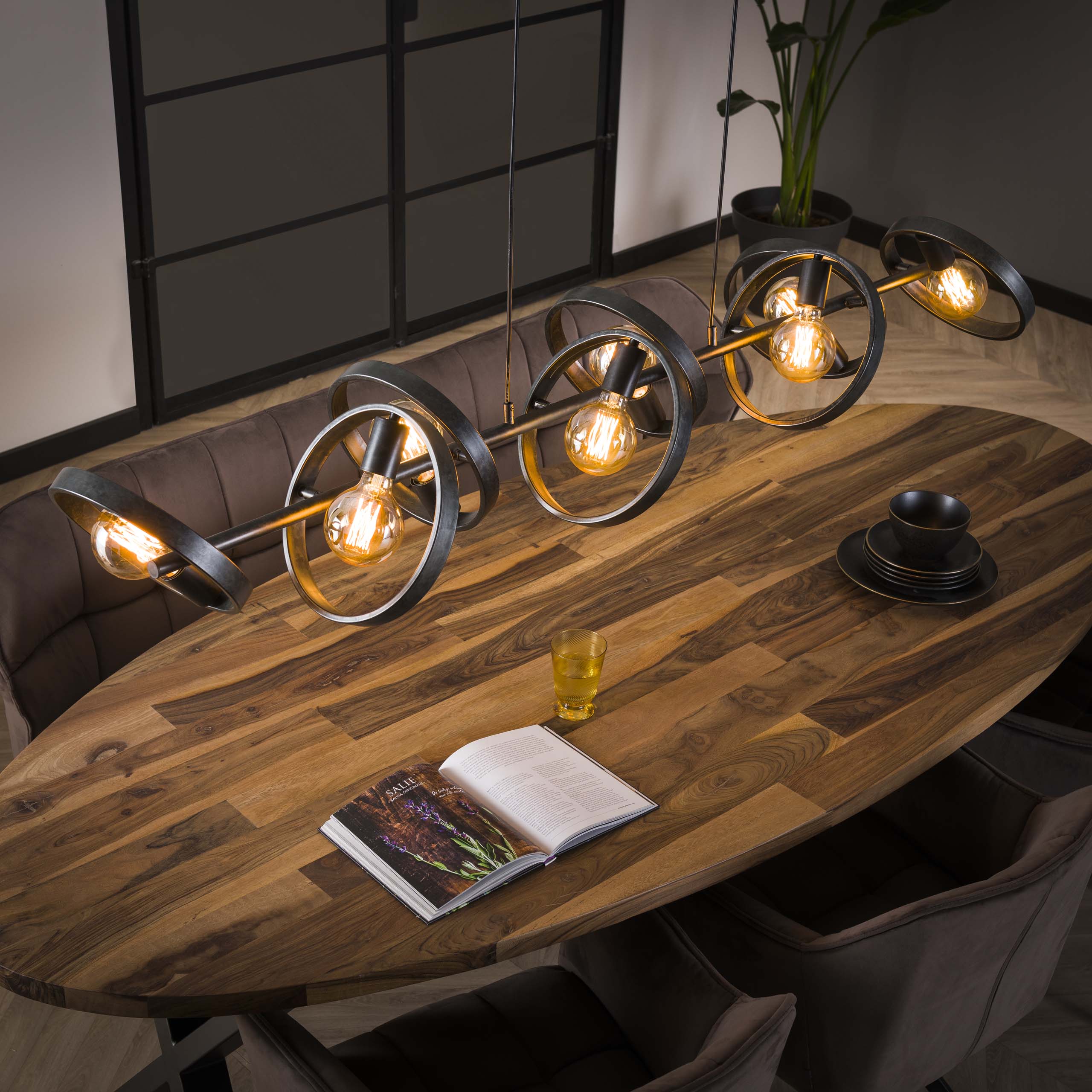 Lampe suspendue 8L hover / Charbon