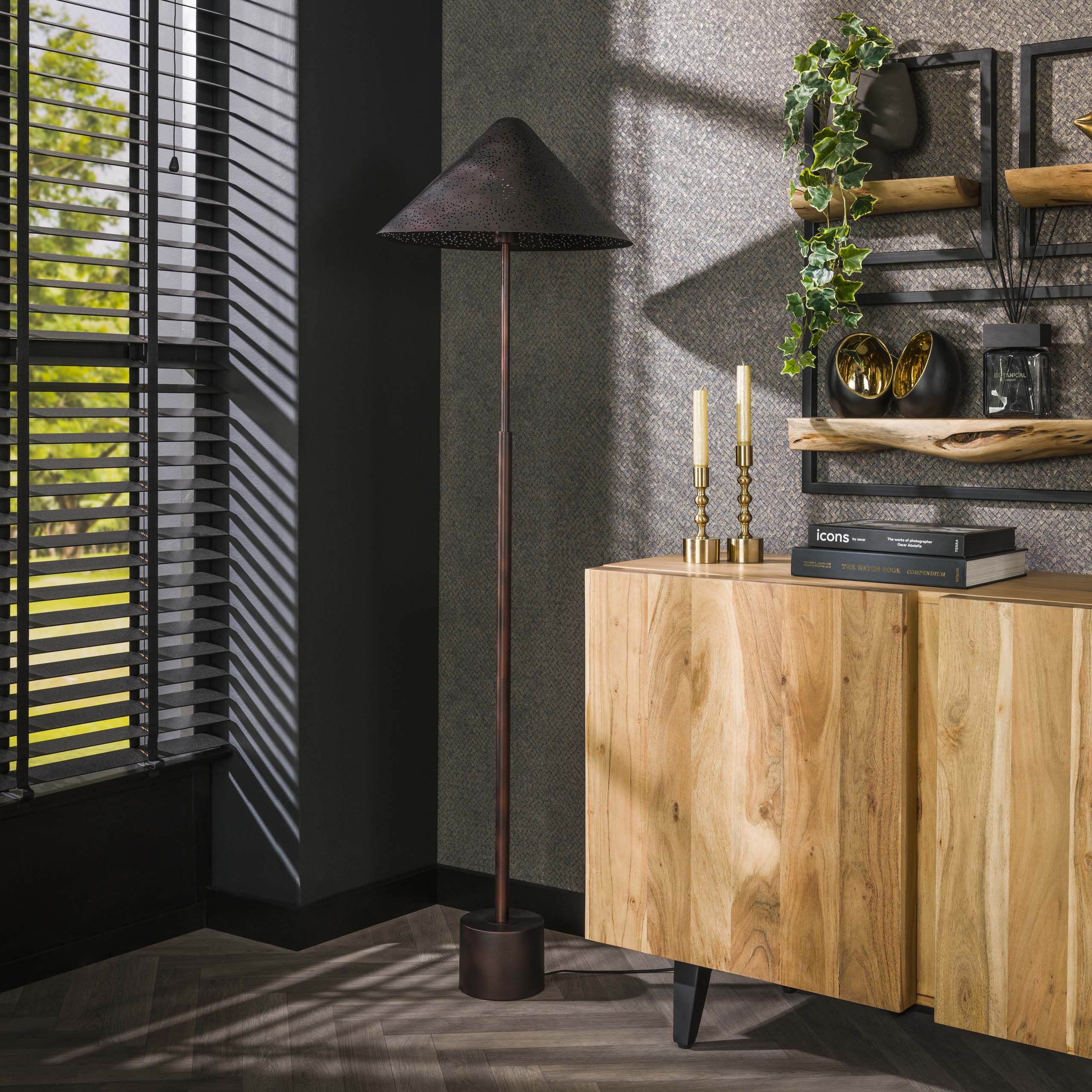 Lampadaire Cosmos variateur LED / Charbon