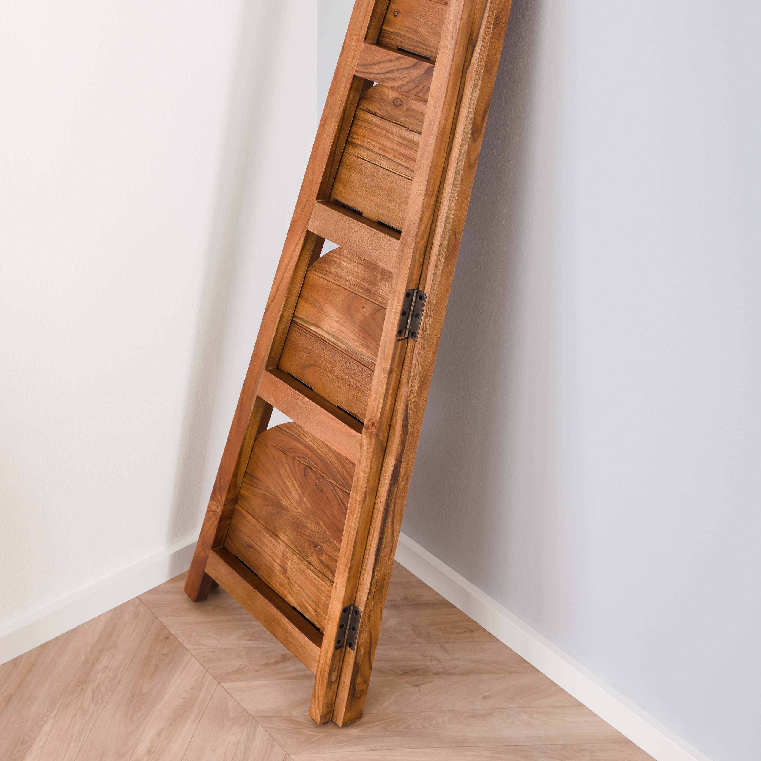 Etagère d'angle Angle - Acacia massif sable