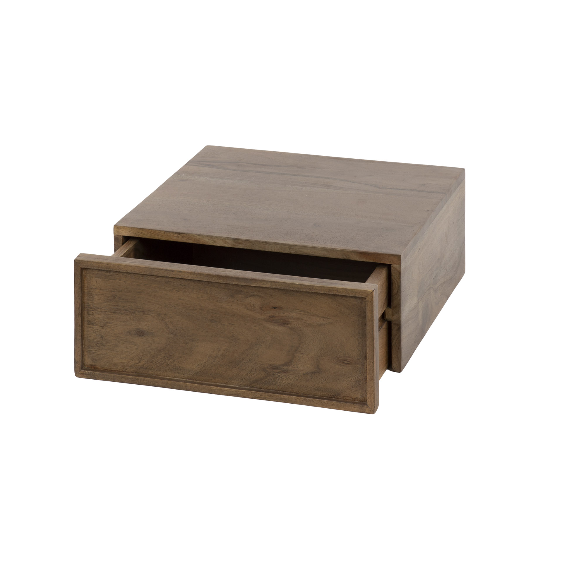 Table de chevet Frame flottant 1 tiroir - lot de 2 - Acacia marron
