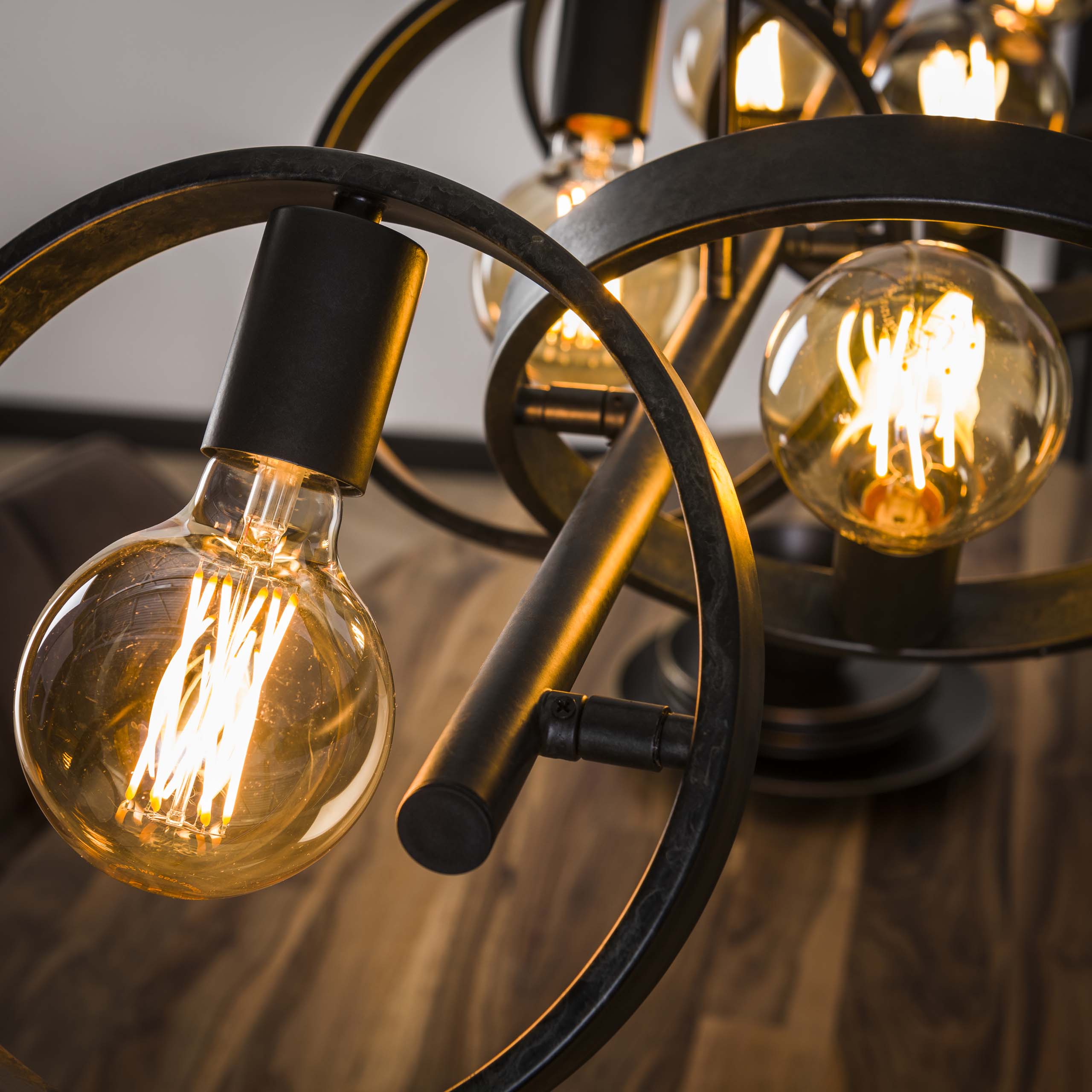 Lampe suspendue 6L hover / Charbon
